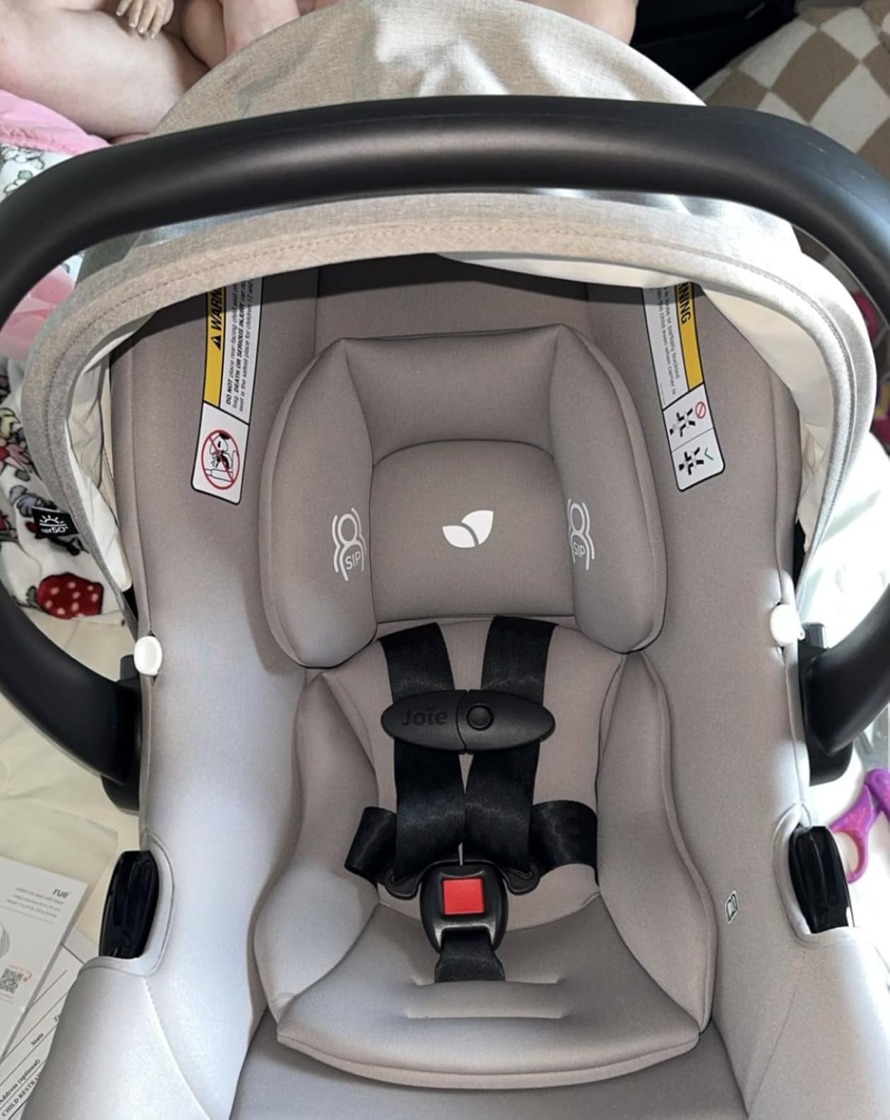 Joie Baby Rue Infant Car Seat & Anti-Rebound Base, Lightweight | Lightweight Infant Car Seat with UPF 50+ Canopy for Newborns and Infants. Travel System Compatible. customer photo 1