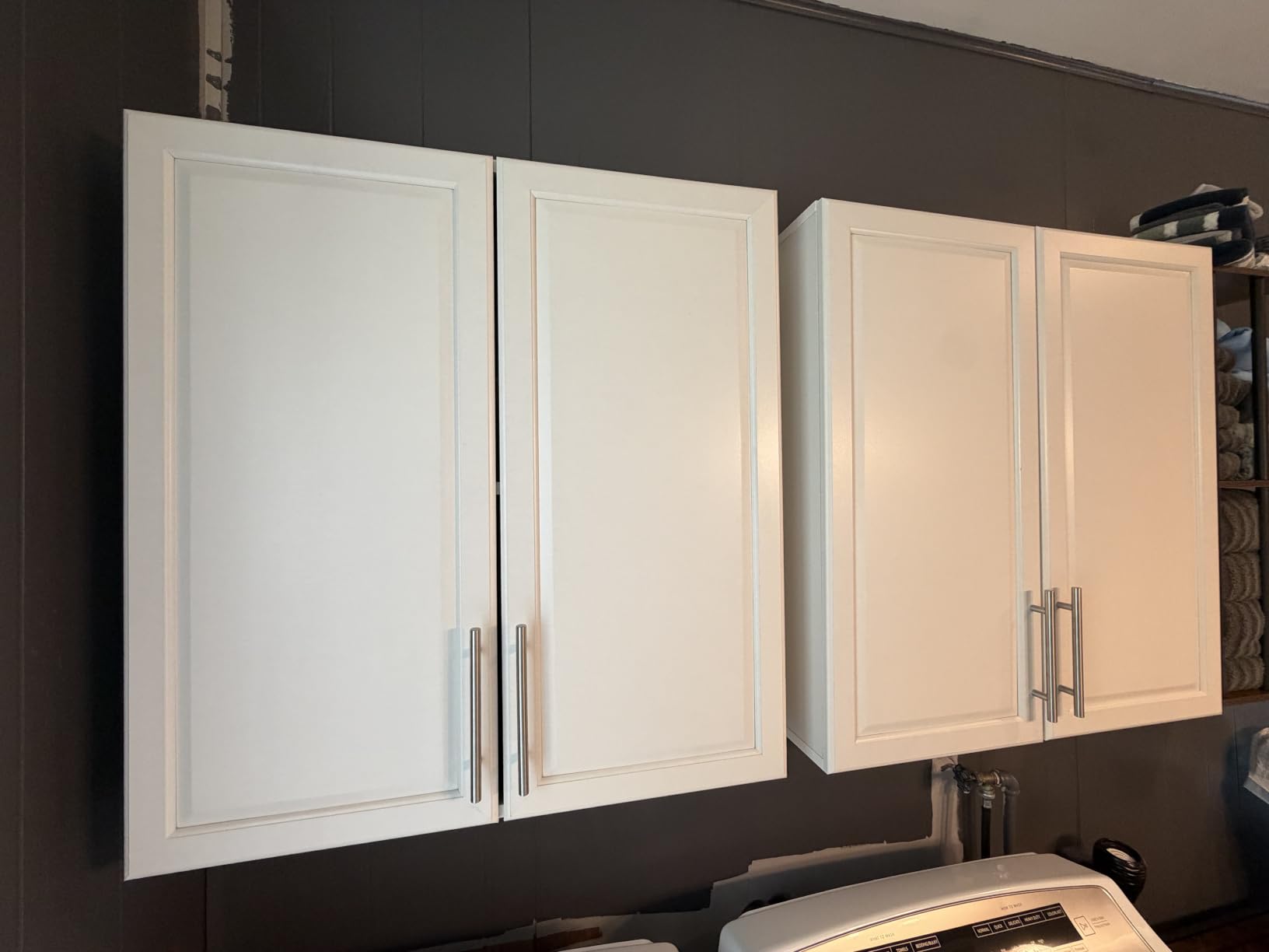 NEWOWNDS 30''W Kitchen Cabinets Wall Mounted, Wall Cabinet Storage with Adjustable Shelves, Laundry Room Cabinets, Bathroom Wall Cabinet, Floating Storage Cabinet for Laundry, Bathroom, Garage customer photo 1
