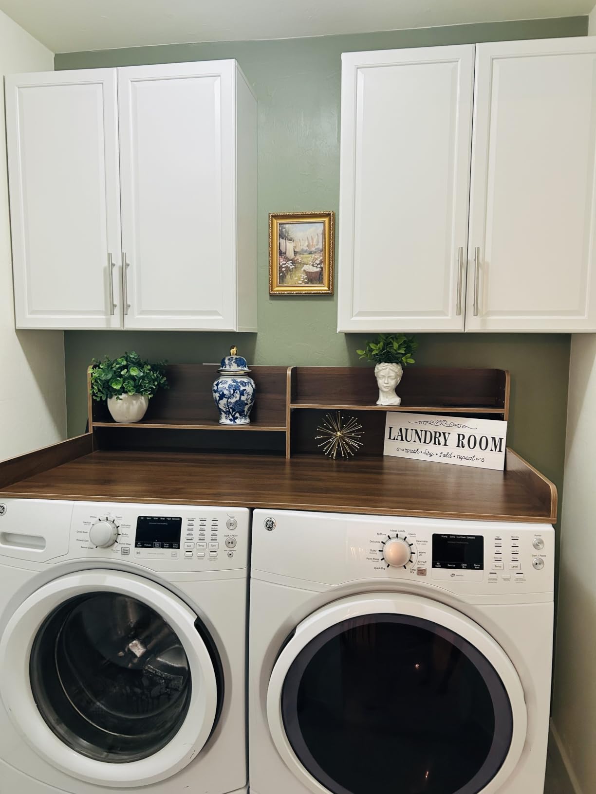 NEWOWNDS 30''W Kitchen Cabinets Wall Mounted, Wall Cabinet Storage with Adjustable Shelves, Laundry Room Cabinets, Bathroom Wall Cabinet, Floating Storage Cabinet for Laundry, Bathroom, Garage customer photo 2