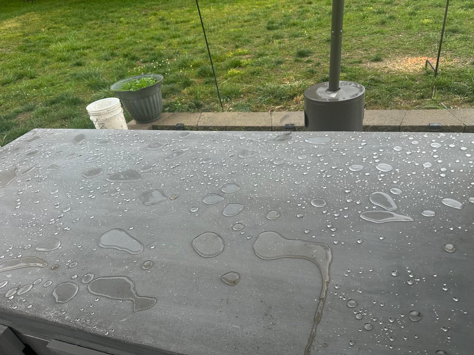 Nanoprotect Concrete & Stone Sealer Indoor & Outdoor | Long-Term Protection Against Water, Stain & Dirt | for Driveway, Patio, Pavers and Any Absorbent Stone | 1 Gal customer photo 1