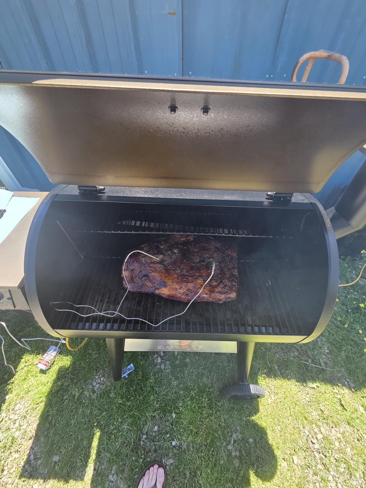 Z GRILLS 600D 8-in-1 Wood Pellet Grill & Smoker, 572 Sq In, PID 3.0 | Auto Temperature Control, Outdoor BBQ, Camping, Storage Cabinet, Side Shelf with Tool Hooks customer photo 1