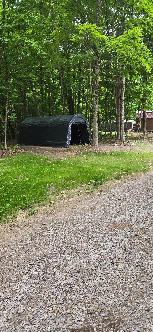 Military-Grade Metal Carport 12x20 FT, Heavy-Duty Galvanized Steel Roof | 2x2
