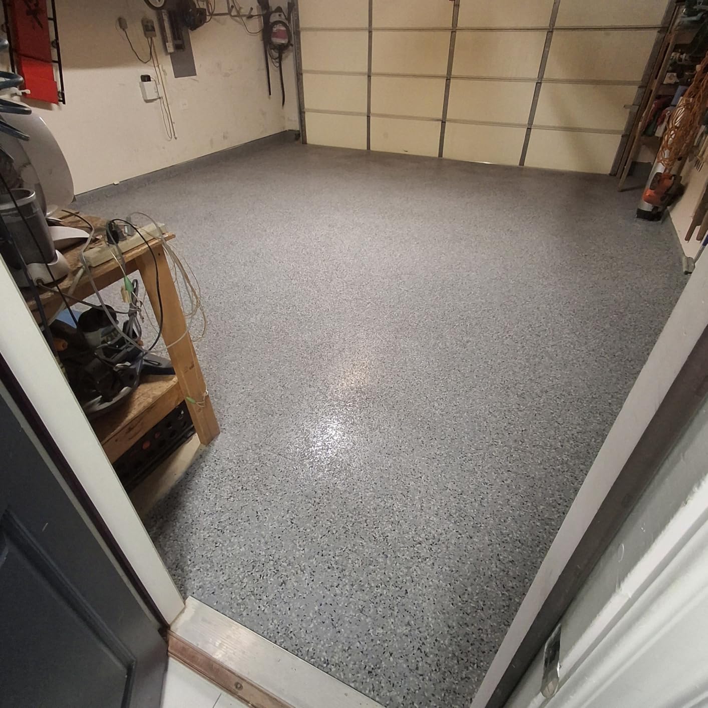 Gorilla Epoxy Garage Floor Coating Kit, 550 sq. ft. Coverage, High Gloss Gray Finish, 100% Solids customer photo 1