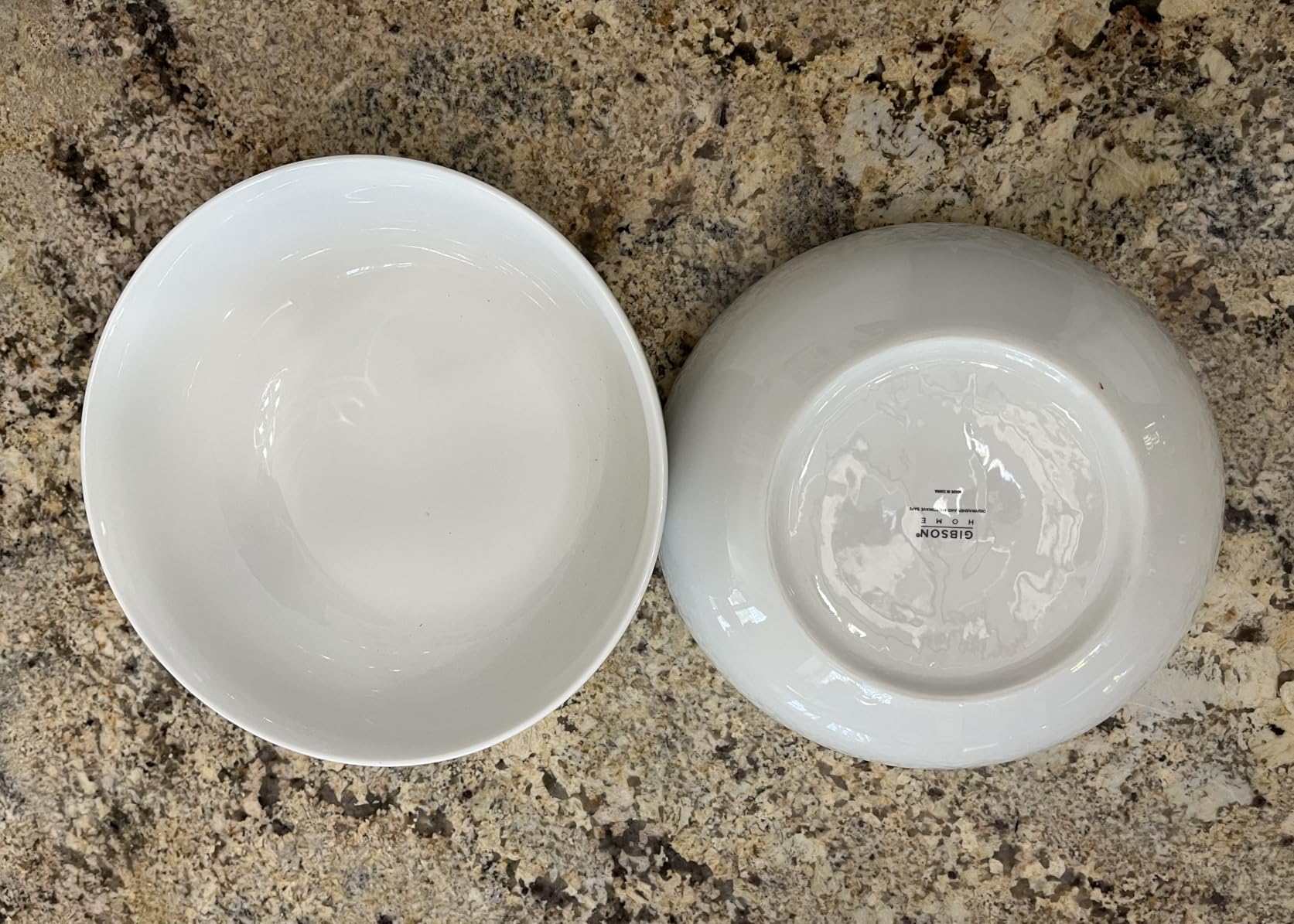 Gibson Home Extra Large Serving Bowls Set of 2-100 oz 10-Inch White Porcelain Salad Bowl Set, Stackable Ceramic Kitchen Bowls, Dishwasher & Microwave Safe customer photo 1