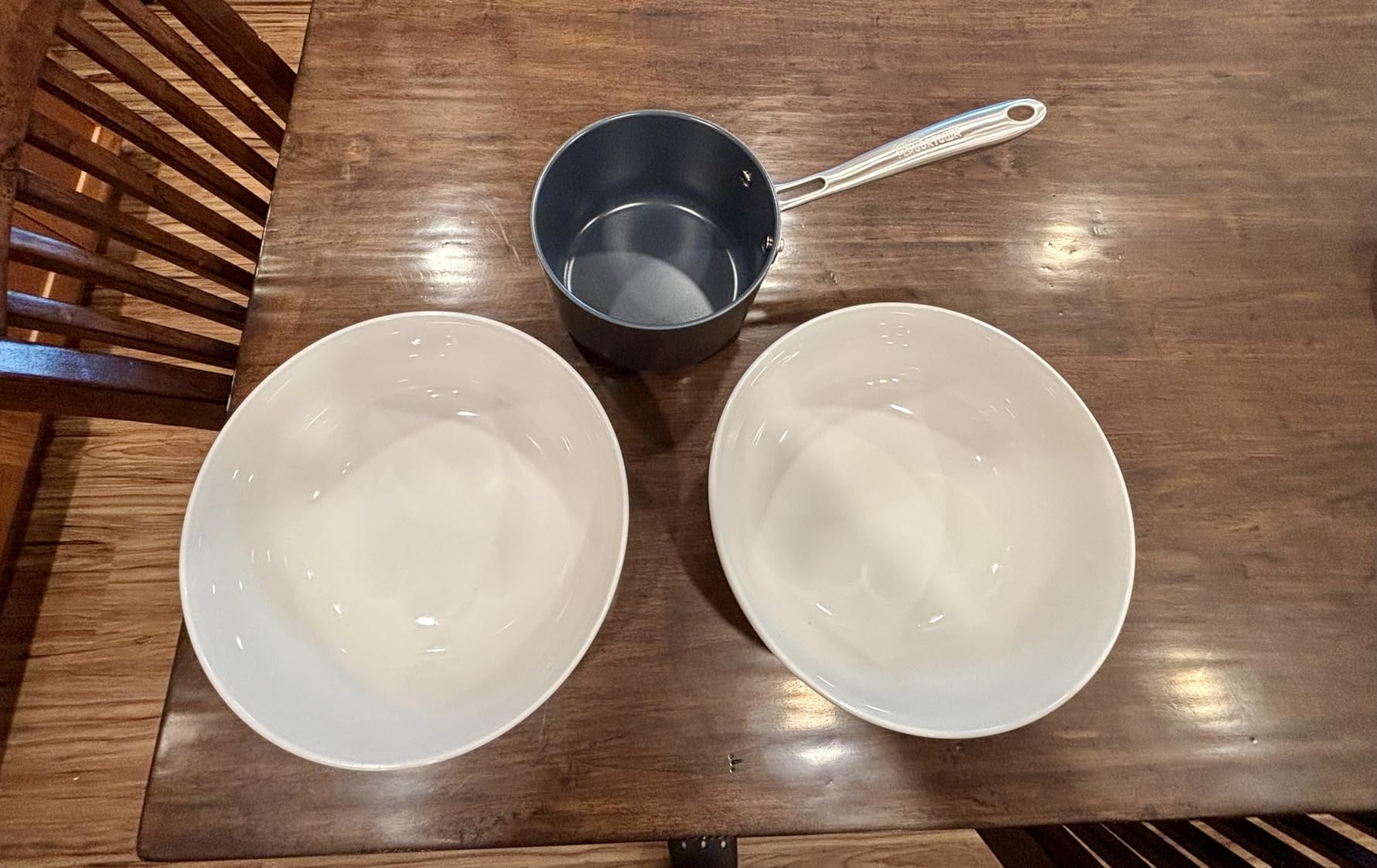 Gibson Home Extra Large Serving Bowls Set of 2-100 oz 10-Inch White Porcelain Salad Bowl Set, Stackable Ceramic Kitchen Bowls, Dishwasher & Microwave Safe customer photo 2