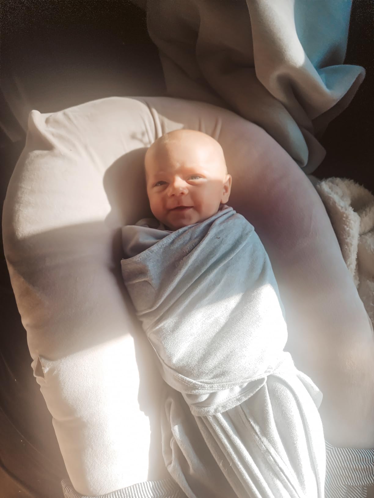 Baby Lounger for Newborn: Portable & Lightweight Pillow | Tummy Time Playtime & Diaper Changes - Skin-Friendly & Breathable for 0-12 Month Supervised Use customer photo 2