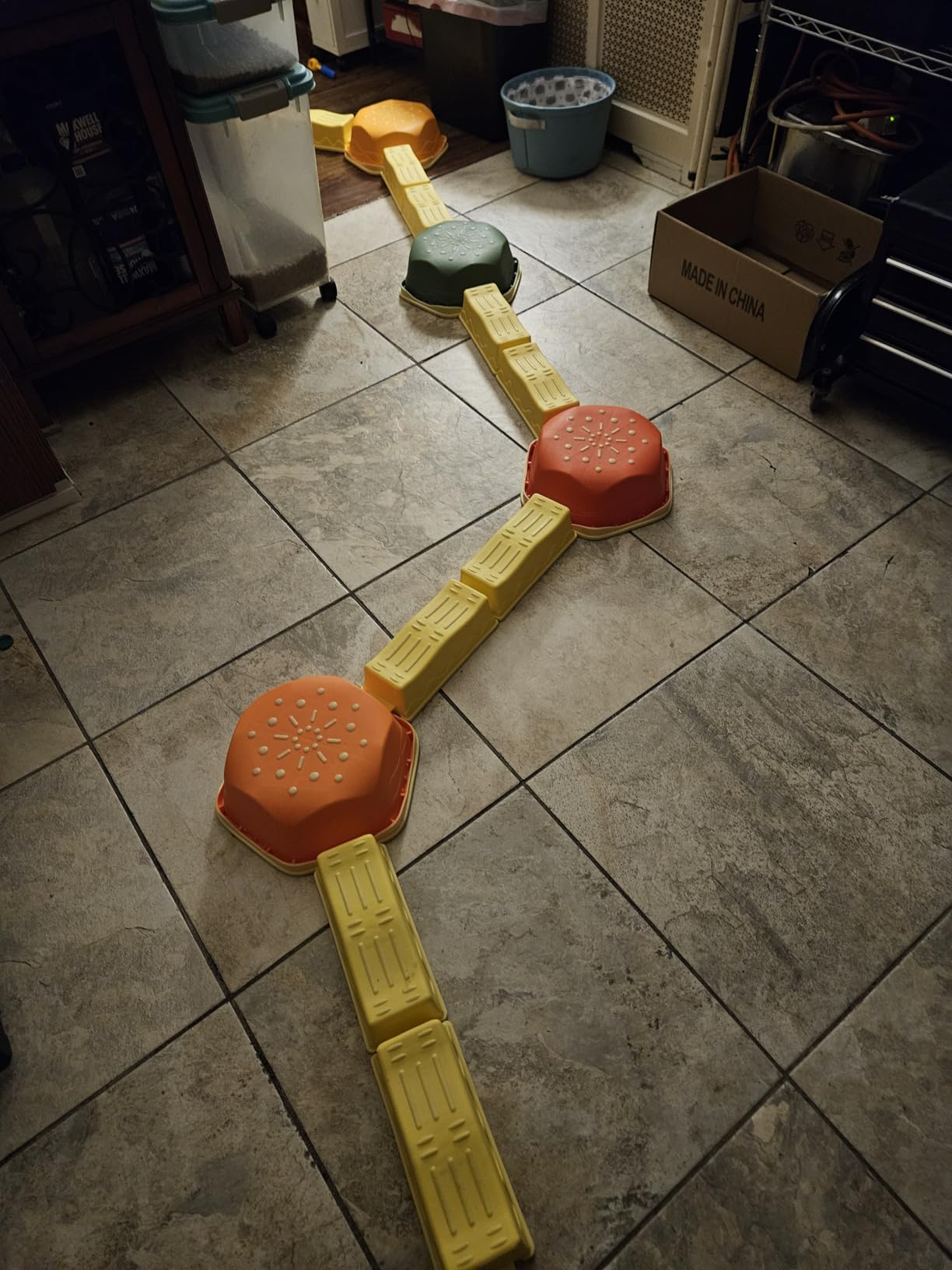 18Pcs Non-Slip Balance Beam Stepping Stones for Kids Ages 3+ | Stackable Obstacle Course Balance Board for Toddlers Thicken Plastic Hold up 220LBS Indoor Outdoor Sensory Toy customer photo 2