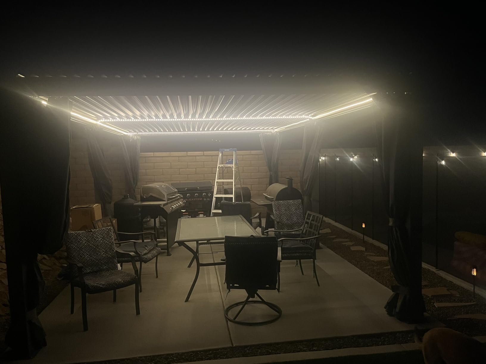 Domi Outdoor Pergola 10' x 12', Aluminum Louvered Pergola with Adjustable Louvers, Full Aluminum Frame, Built-in Gutter System, Modern Patio Gazebo for Deck Garden Patio, Gray customer photo 2
