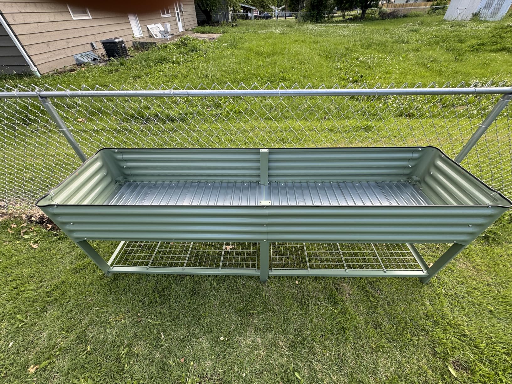 Elevated Raised Garden Bed-V Series, 2' x 4' Garden Beds with Legs & Storage Rack for Patio Porch, 700 Lbs Weight Capacity, Outdoor Planter Boxes for Gardening Herbs Vegetables Flowers, Olive Green customer photo 2