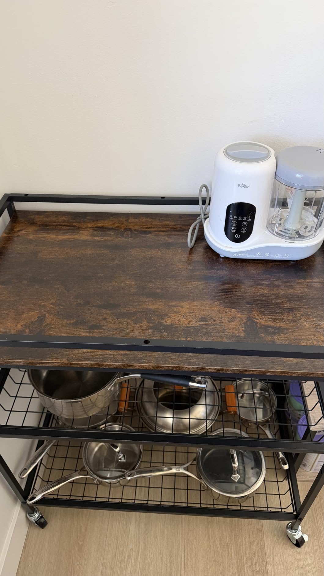 Microwave Kitchen Rolling Cart, 35.43
