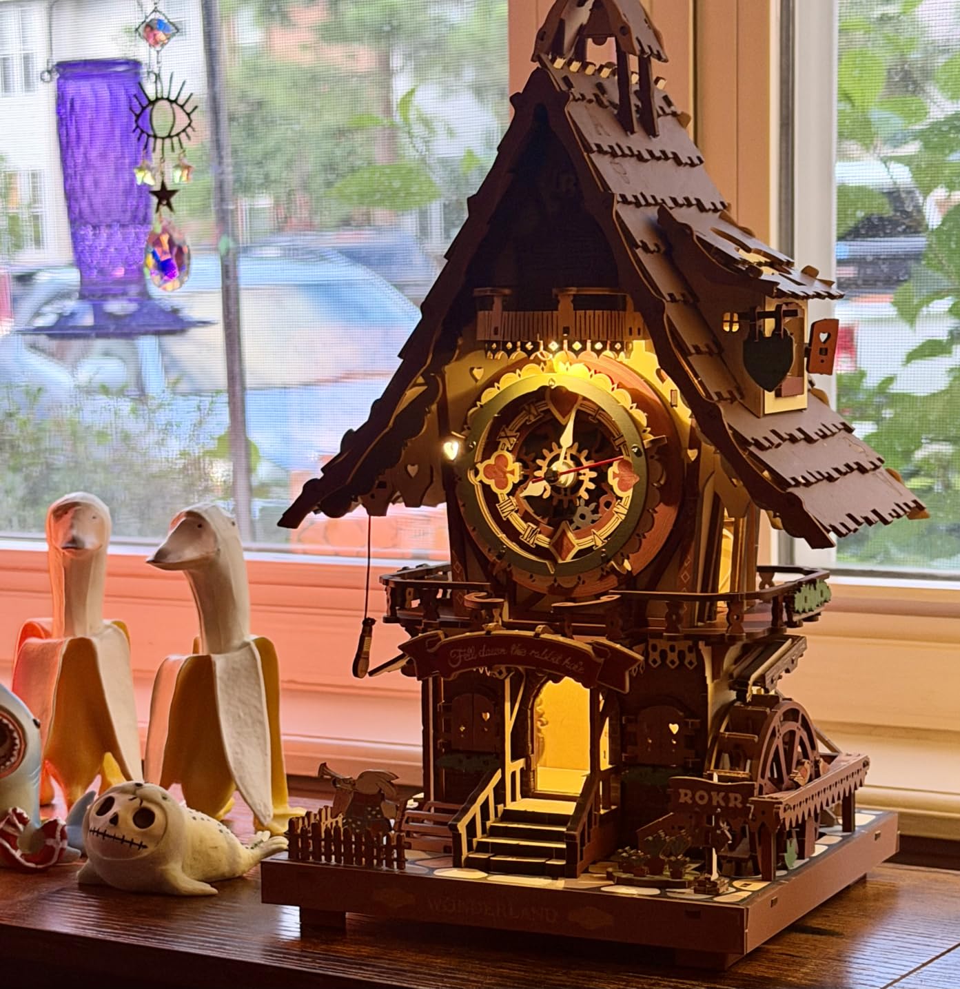 ROKR 3D Wooden Puzzles for Adults, Cuckoo Clock Model Kit, Room Home Decor DIY Watch Making Kit Functional Mechanical Building Toys, Hobbies Birthday Christmas Day Gifts for Men Women 14+ customer photo 1