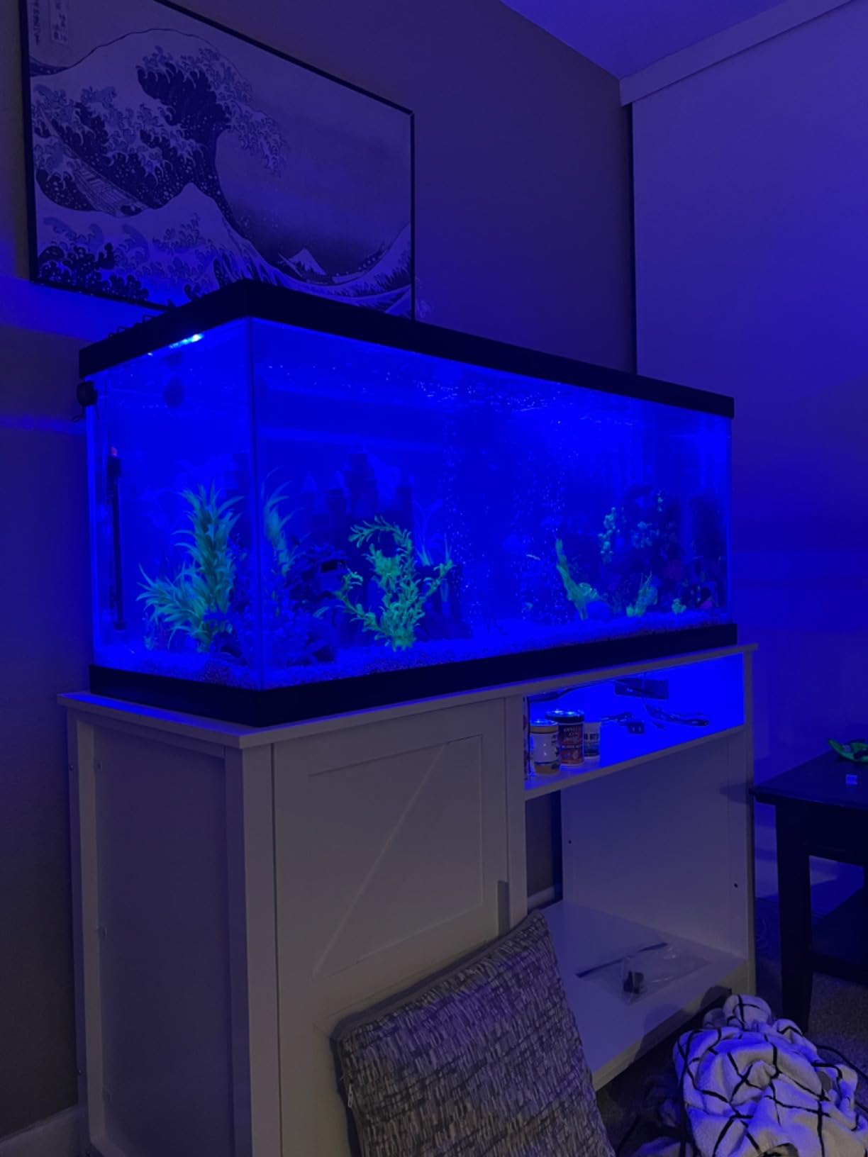YITAHOME 120 Gallon Fish Tank Stand with Power Outlets | Heavy Duty Metal Large Aquarium Stand with Cabinet, Reptile Terrariums Table for Turtle, 1100LBS Capacity, Black customer photo 2