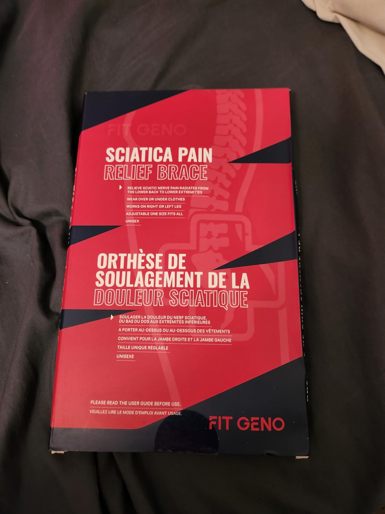 Fit Geno Sciatica Brace with Dual Pressure Pads for Pain Relief, Unisex | targeted compression directly to key pain points for effective sciatic nerve support customer photo 1