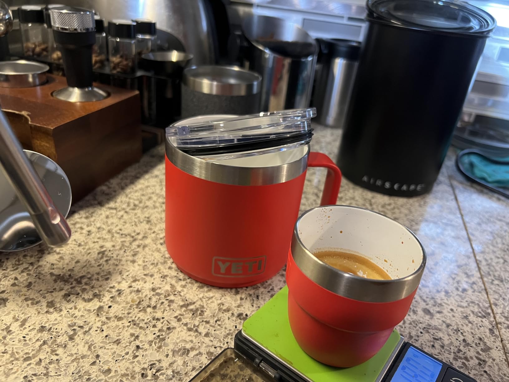 YETI Rambler 14 oz Ceramic Lined Stackable Mug, Vacuum Insulated, Stainless Steel with MagSlider Lid, Cape Taupe customer photo 1