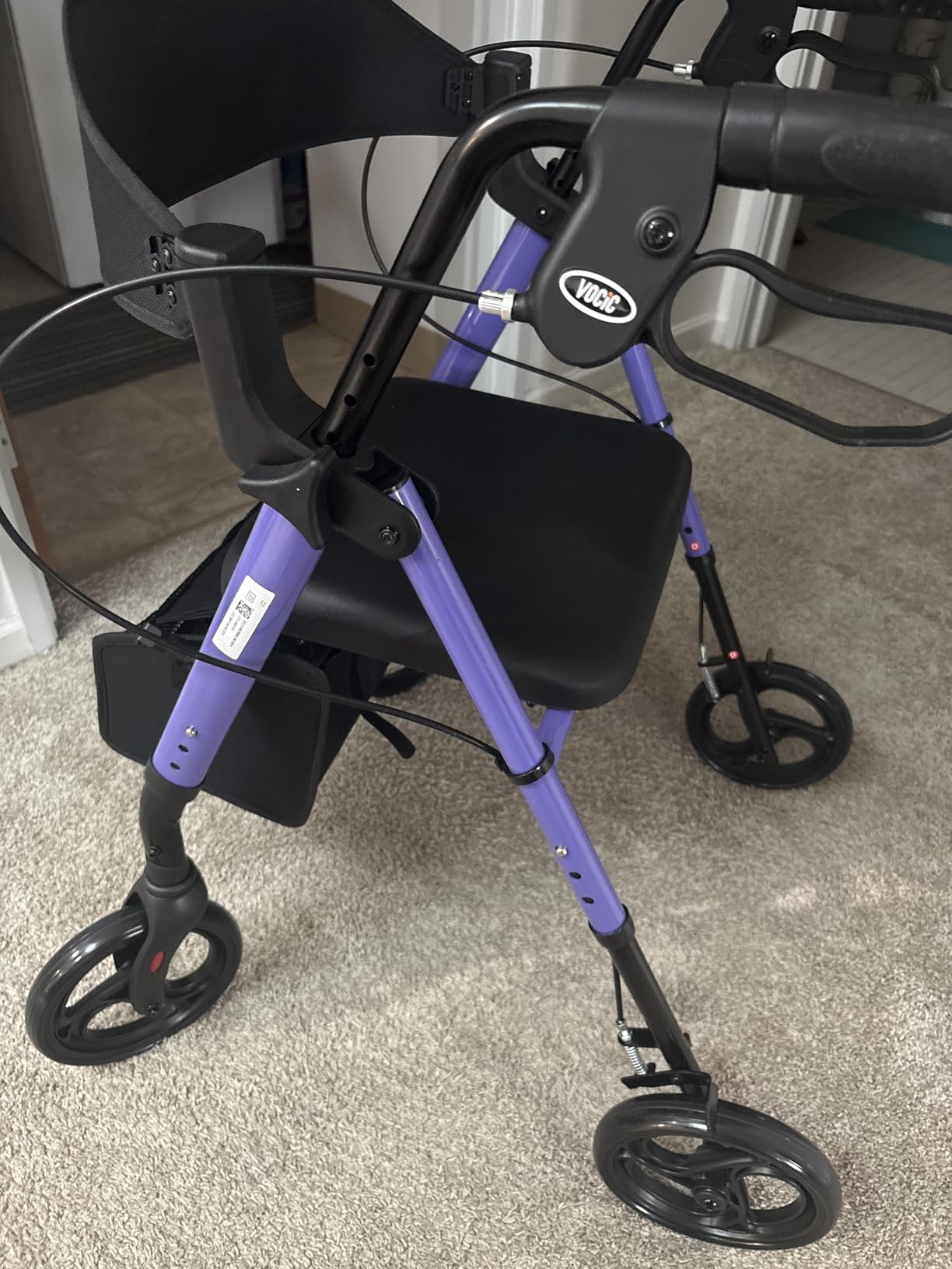 VOCIC Walkers for Seniors, Z21 Rollator Walker with Seat Supports 350lb, 8