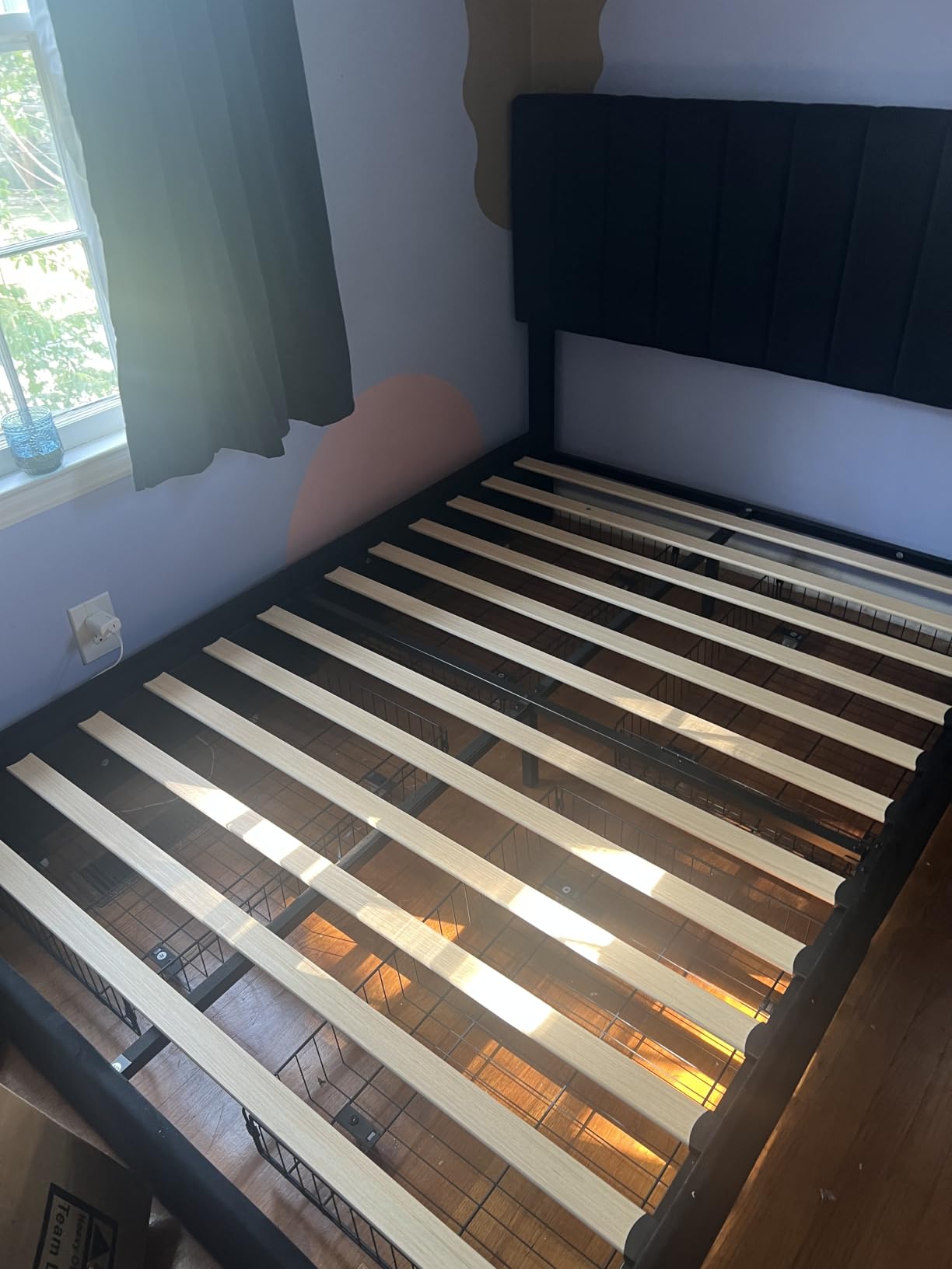 Allewie Full Size Storage Bed Frame, Vertical Channel Tufted Adjustable Headboard, Velvet Upholstered Platform Bed with 4 Oversized Underbed Drawers, Wooden Slats Support, No Box Spring Needed, White customer photo 1