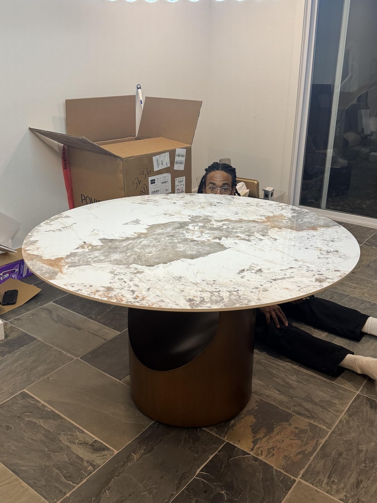 POVISON Round Pandora Dining Table for 4, 47