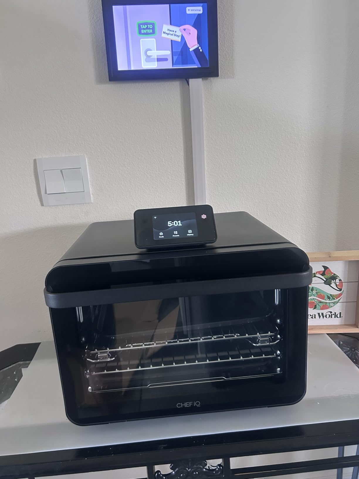 CHEF iQ MiniOven Smart Toaster Oven Air Fryer Combo, 11-in-1 Countertop Convection Oven, Bake, Broil, Air Fry, Broil, Dehydrate, 1750W, 25 Qt Capacity, Fast Cooking with Touchscreen Controls - Black customer photo 1