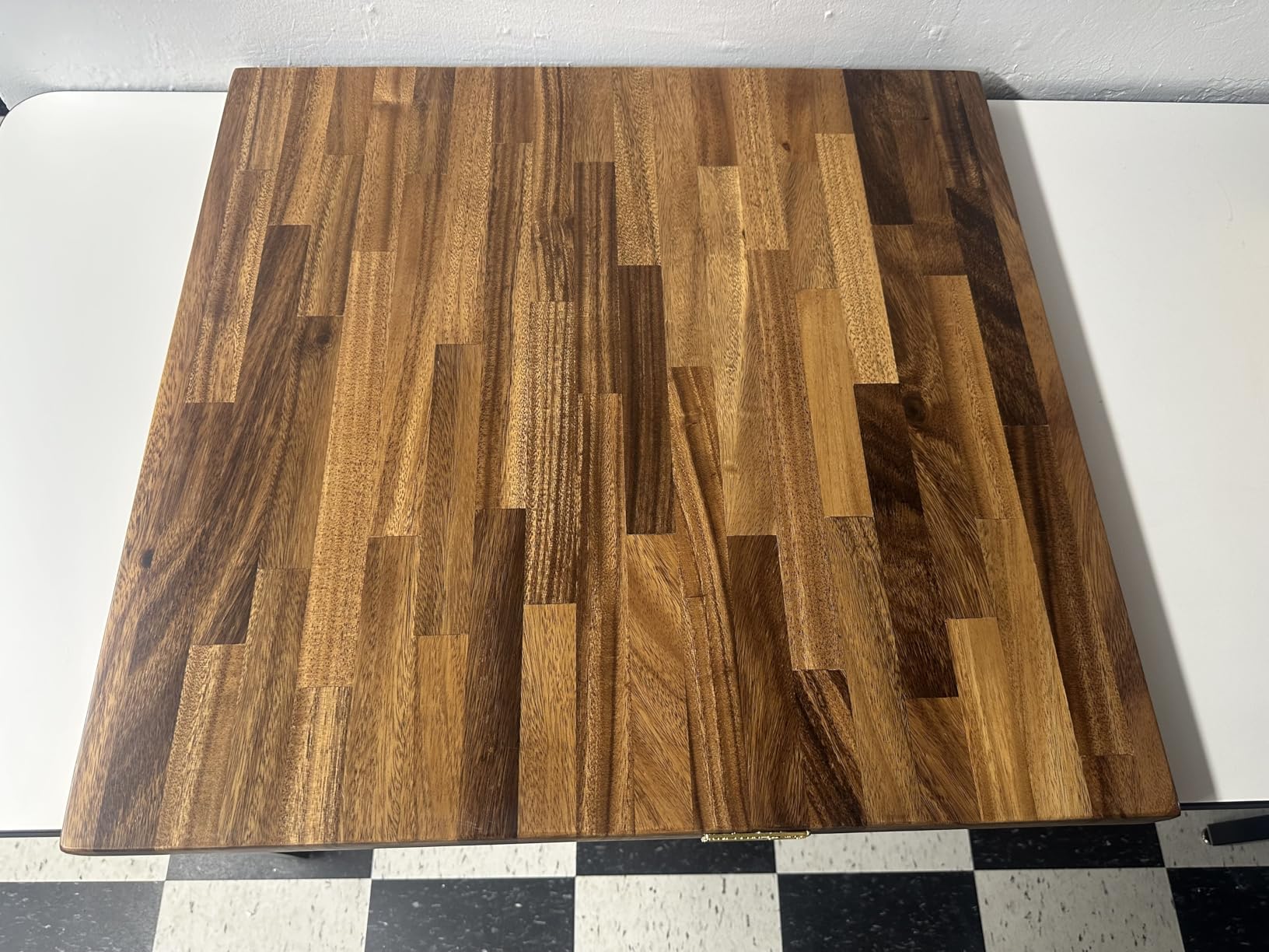 Finished Walnut Butcher Block Countertop, 48 x 25 x 1.5 In | Solid walnut top with a sealed finish for kitchen islands, desks, dining tables, coffee bars customer photo 2
