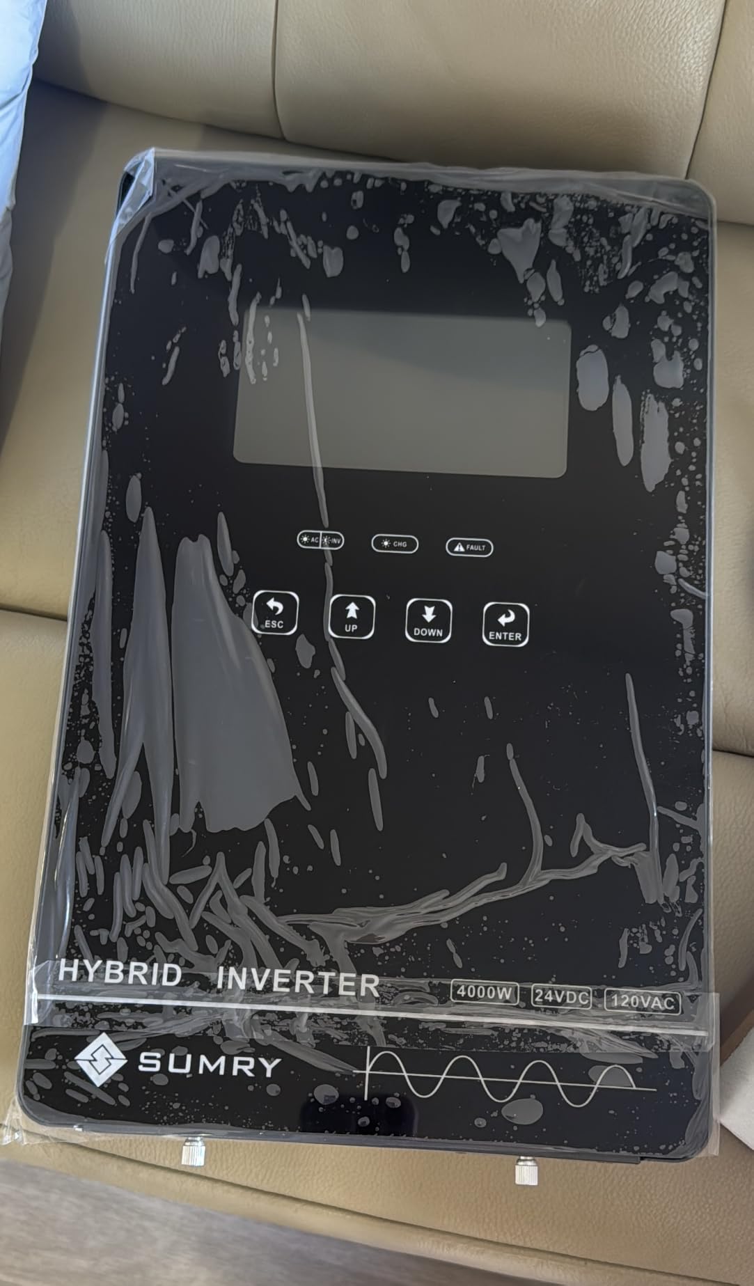 SUMRY Hybrid Solar Inverter, 4000W DC24V to AC120V Pure Sine Wave Power | Glass Top Cover with LCD Display, 140A MPPT Charge Controller, Supports Battery-less or AGM Lithium Battery, Off Grid customer photo 2
