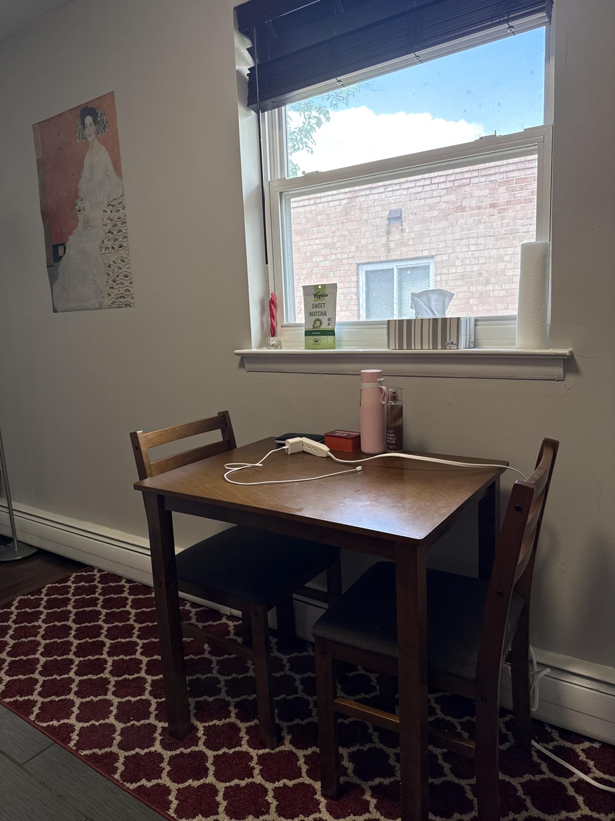 Livinia Seattle 3-Piece Wooden Dining Table Set for 2, Modern Farmhouse Kitchen Dining Room Set with Solid Wood Ladder Back Chairs for Small Space (Natural) customer photo 2