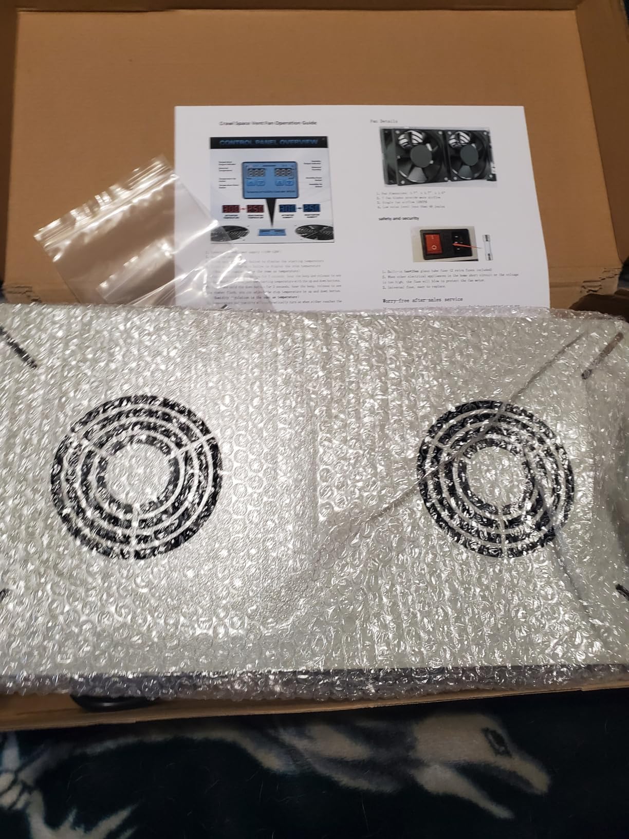 240 CFM Crawlspace Vent Fan with Thermostat, Humidistat, For Moisture Reduction, Radon Mitigation, Freeze Protection, 3-year warranty customer photo 2
