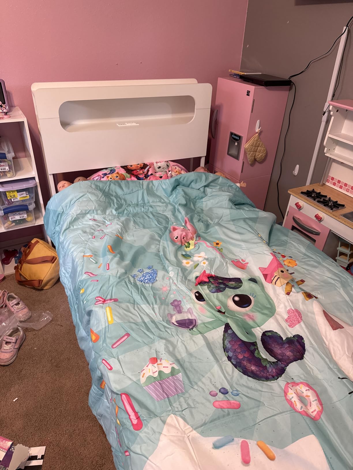 ADORNEVE Twin Bed Frame with 6 Storage Drawers & LED Headboard, Black | Kids Boy Bed with Power Outlets & RGB Lights, 2 Footboard Cubbies - Space Saving No Box Spring Needed, Metal Slats, Bedroom customer photo 1