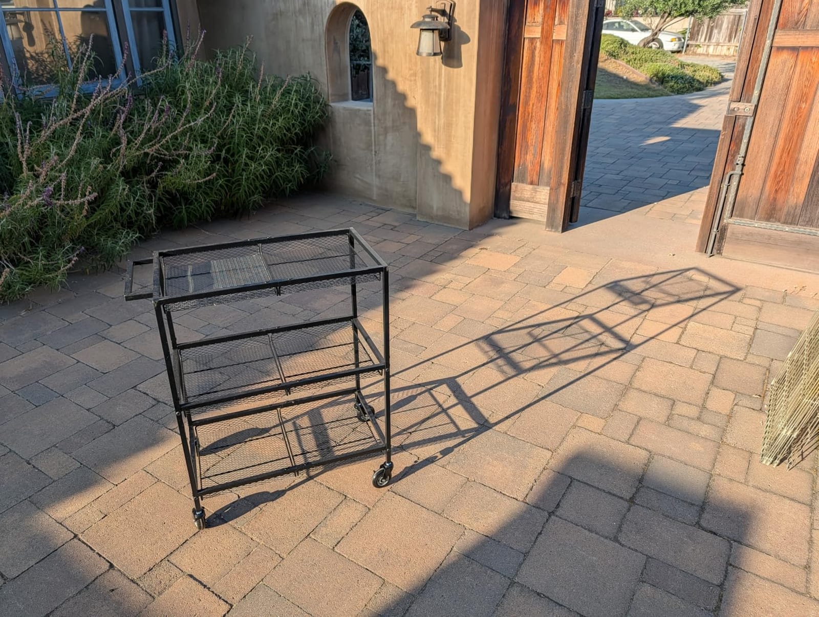3 Tier Rolling Utility Kitchen Cart, Heavy Duty Wire Rolling Cart on Wheels, Commercial Metal Serving Carts with Handle, Kitchen Island Plant Shelf Food Storage Trolley for Laundry, Office, Garage customer photo 1