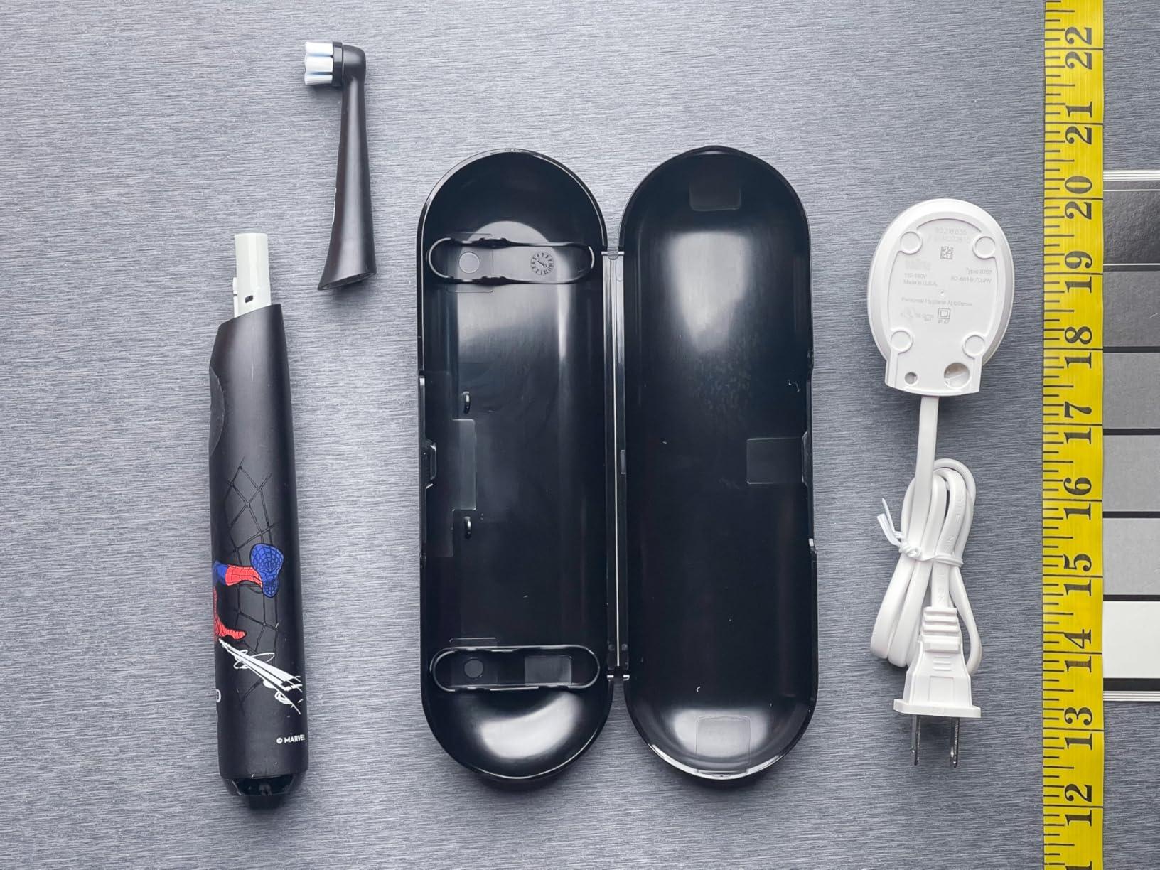 Oral-B iO Kids Limited Rechargeable Electric Powered Toothbrush, Spiderman with 1 Gentle Care Brush Head - Automatic Pressure Sensor to Protect Gums - 3 Cleaning Settings - 2 Min Music Timer customer photo 1