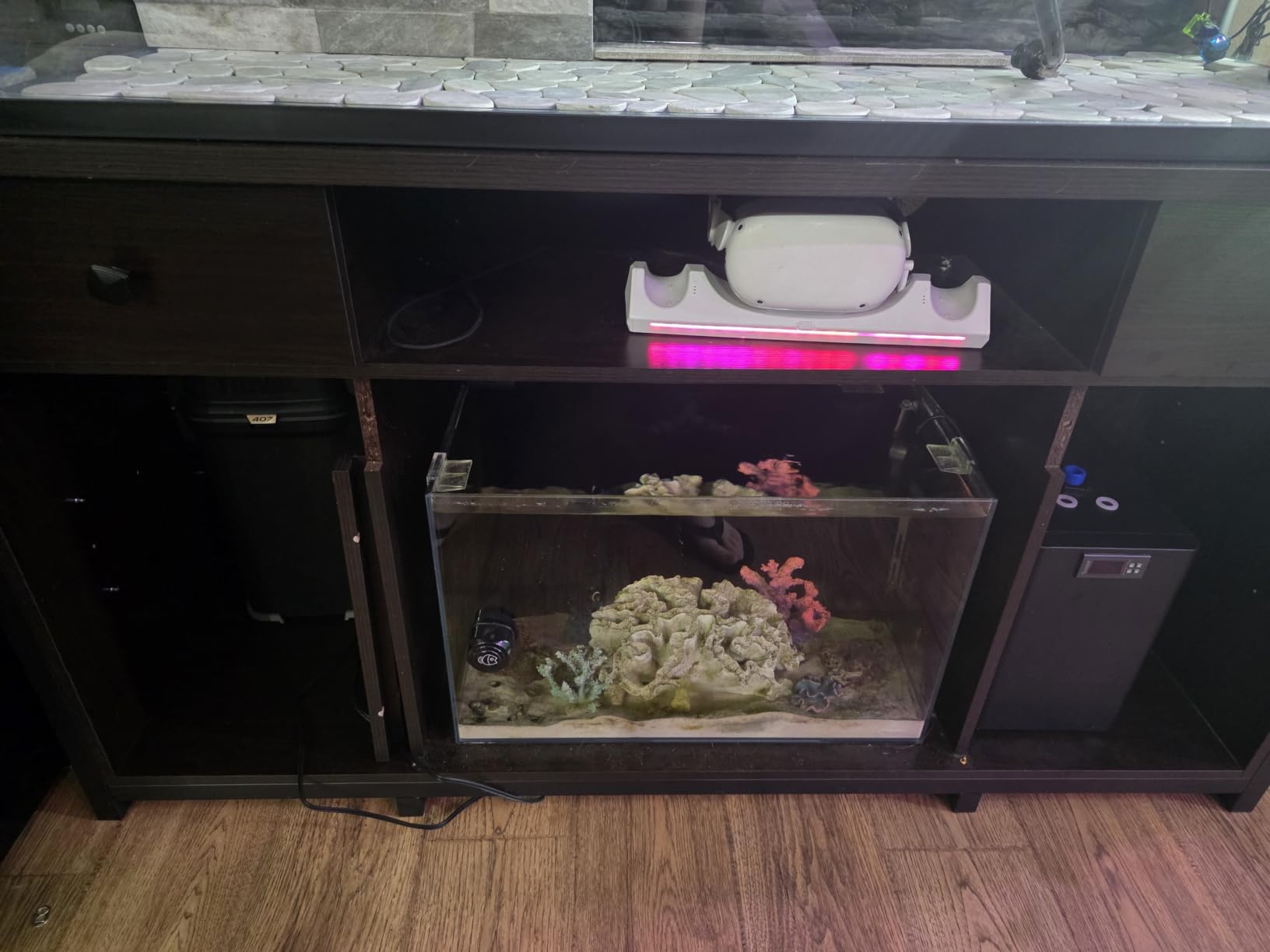 Miereirl 100-150 Gallon Fish Tank Stand Aquarium Stand with Cabinet Storage | Ample Storage, Metal Frame, 60'' Reptile Terrarium, Black, for Home Office Living Room customer photo 2