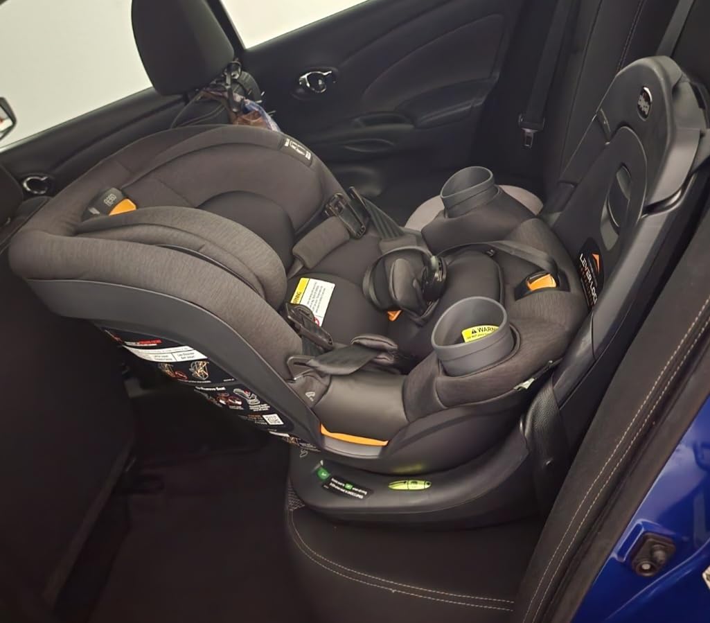 Chicco Fit360 Rotating Convertible Car Seat, 360° Rotation, LeverLock | Convertible toddler car seat, Carbon/Grey, ClearTex, GREENGUARD Gold, 4-40 lbs rear-facing, ASIP, magnetic chest clip customer photo 2