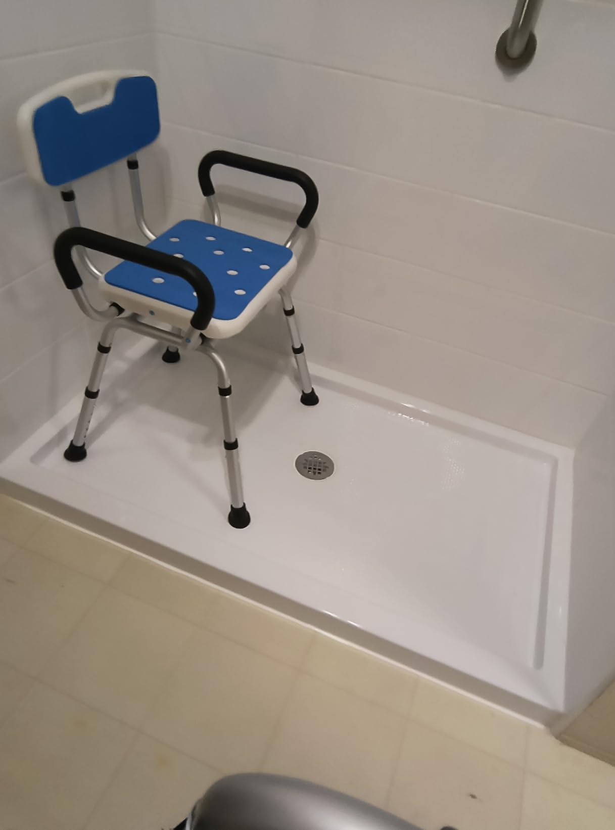 Swivel Shower Chair, Removable Back and Arms, 400 lbs Capacity | Adjustable Height Shower Seat for Elderly and Disabled, Non-Slip Shower Stool for Inside Shower, Tubs, Lightweight Bath Seat customer photo 2