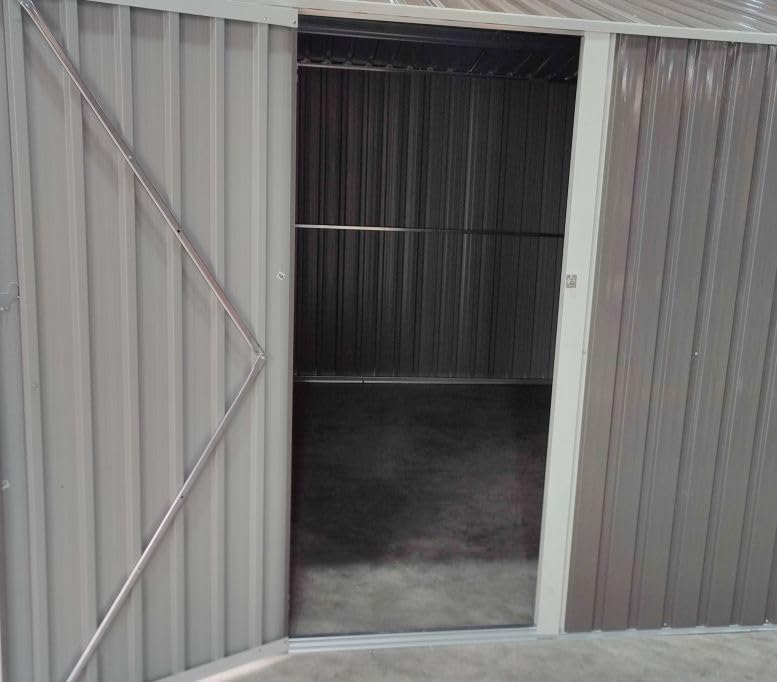 23x22 Outdoor Storage Shed, Extra Large Metal Garage Building, Heavy Duty Double Garage Shed with Side Door & 16 GA Steel Frame, Waterproof 2 Car Sheds for Car, Truck, Bike, Tool Storage, Cream customer photo 2