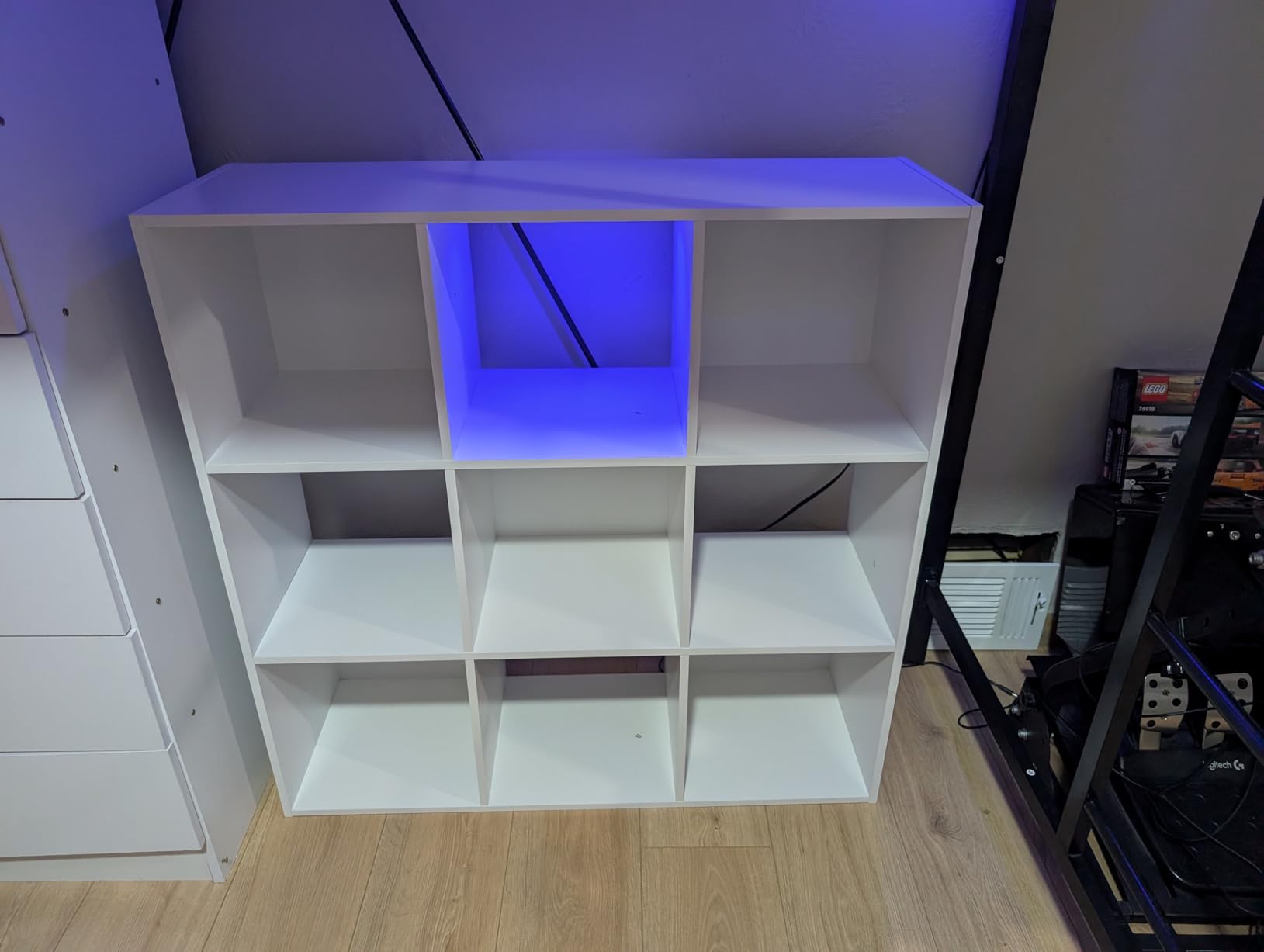 Sweetcrispy 6 Cube Storage Organizer, Stackable Modular Bookcase Shelf, Vertical or Horizontal Use, Fits 11x11