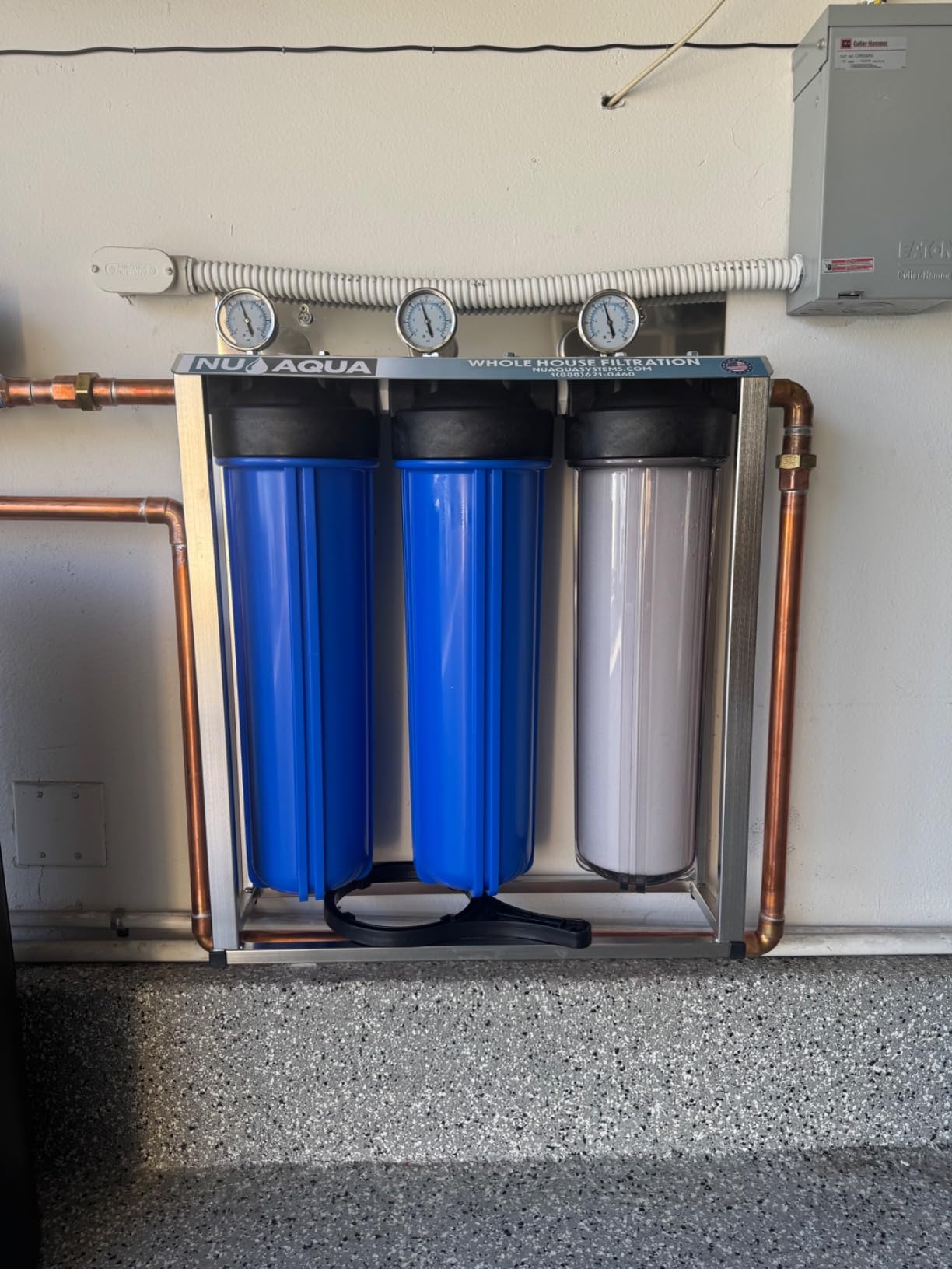 NU Aqua 4-Stage Salt Free Water Softener Whole House Water Filter System | 20
