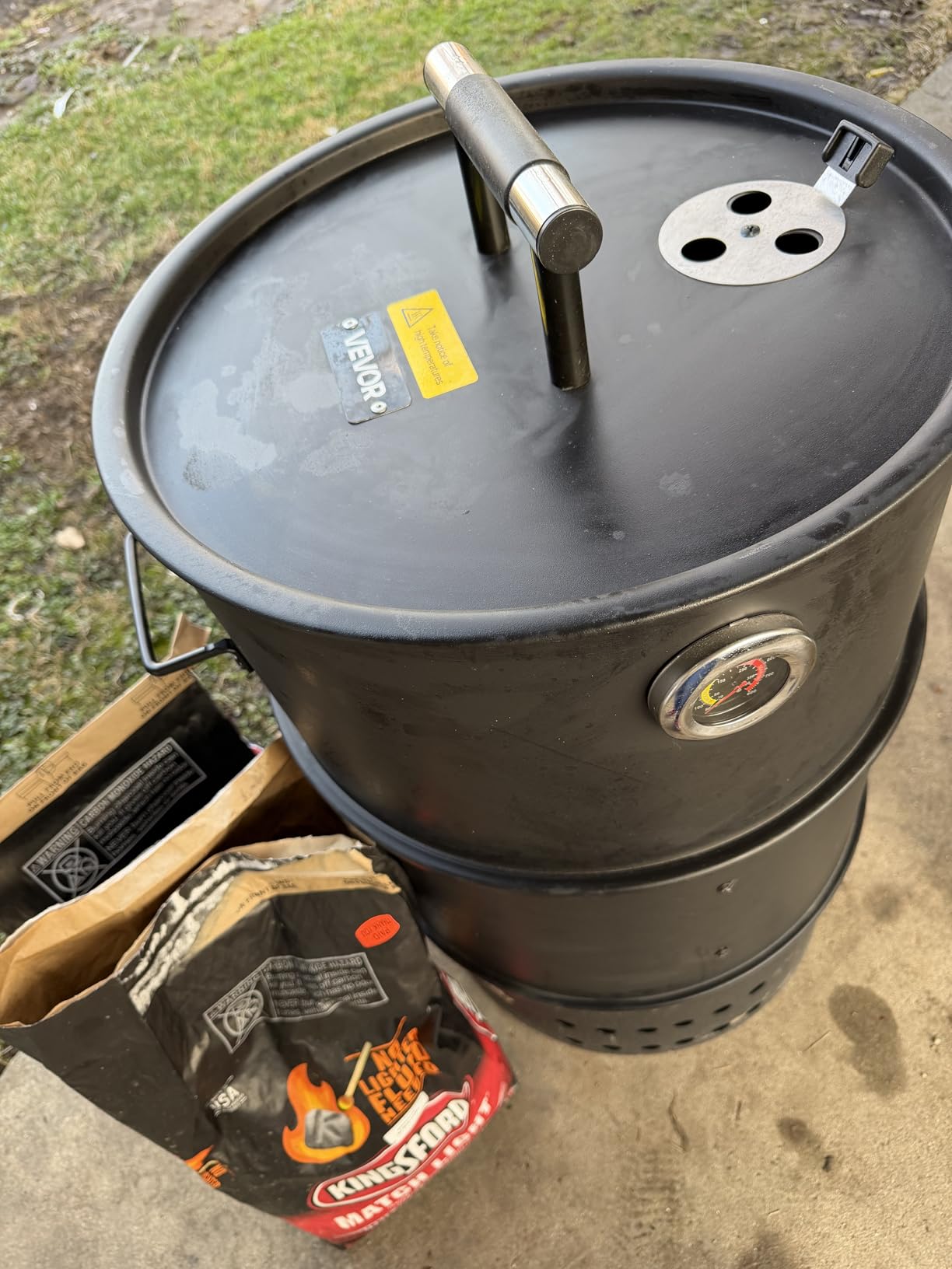 VEVOR Charcoal Smoker Grill, 18.5