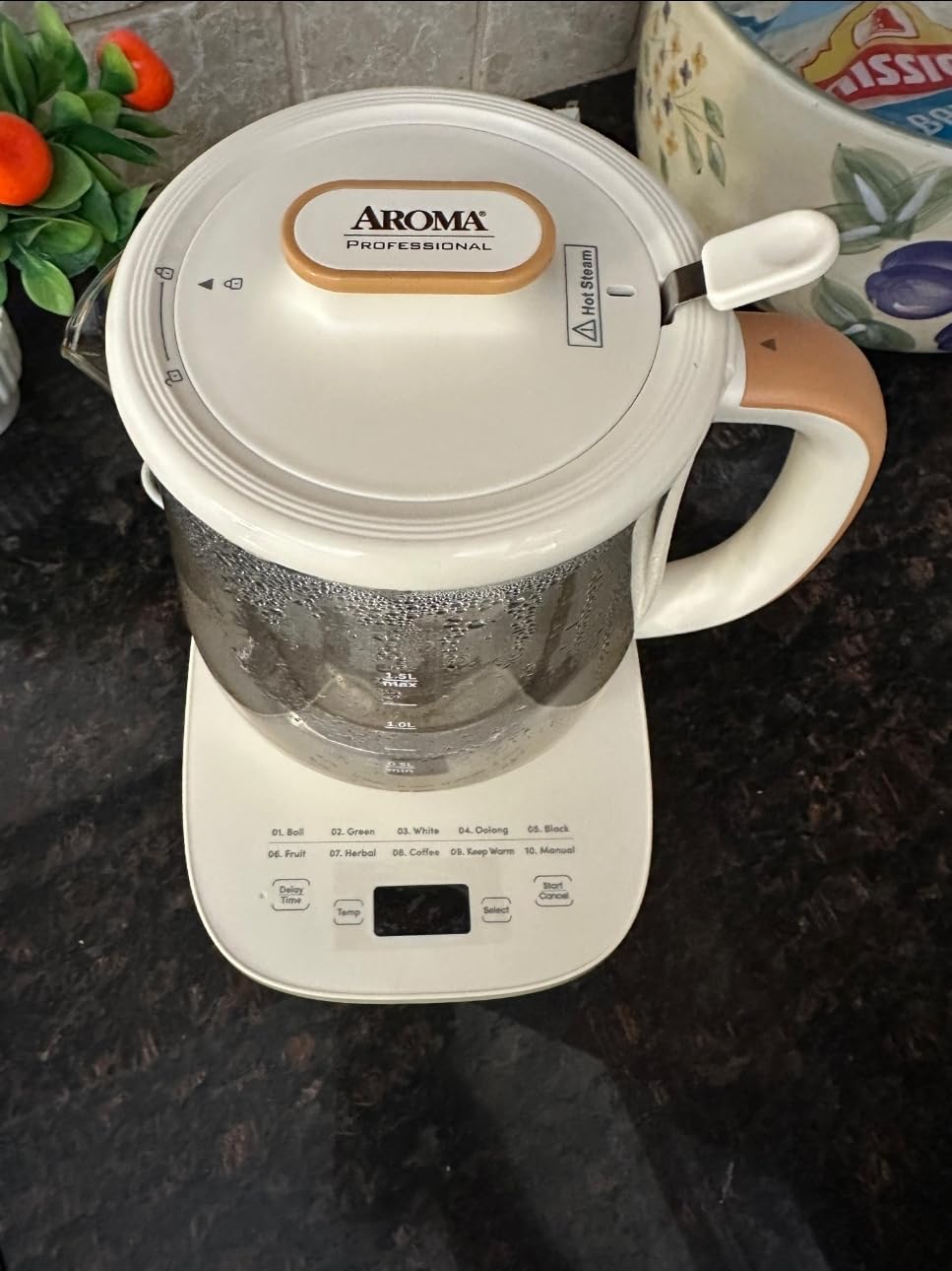 AROMA Professional Infusion Glass Electric Tea Kettle with Temperature Control and 10 Preset Modes (6 Cups, 1.5 Liters) customer photo 1