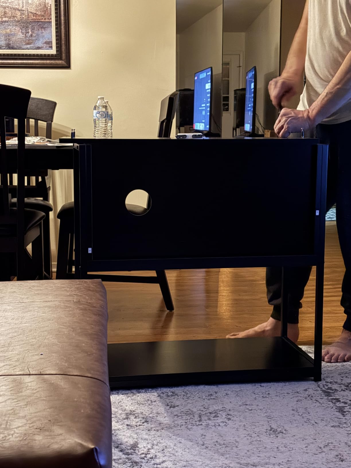 20/29/30 Gallon Aquarium Stand with Cabinet Farmhouse Wood Fish Tank Stand | Heavy-Duty, 800 LBS Capacity, Extra-Sturdy, Water-Resistant, for Reptiles, Turtles, Snakes, for Living Room, Entryway, Office customer photo 1