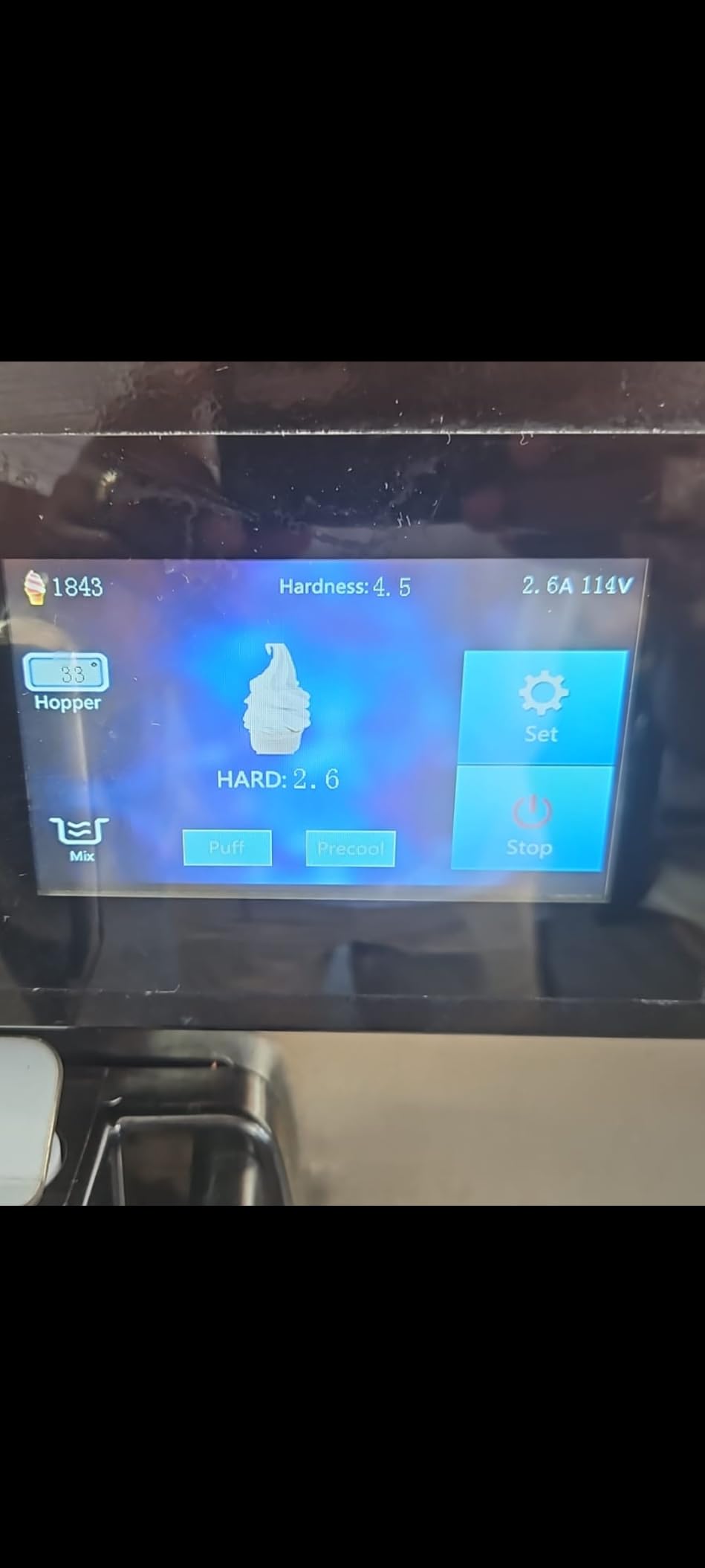 Commercial Ice Cream Machine 5.8-7.9 Gal/h, 3 Flavors Soft Serve Ice Cream Machine with 14L Hopper, Auto Clean Ice Cream Maker With Touch LCD Panel for Snack Restaurants Bars, 2200W customer photo 1