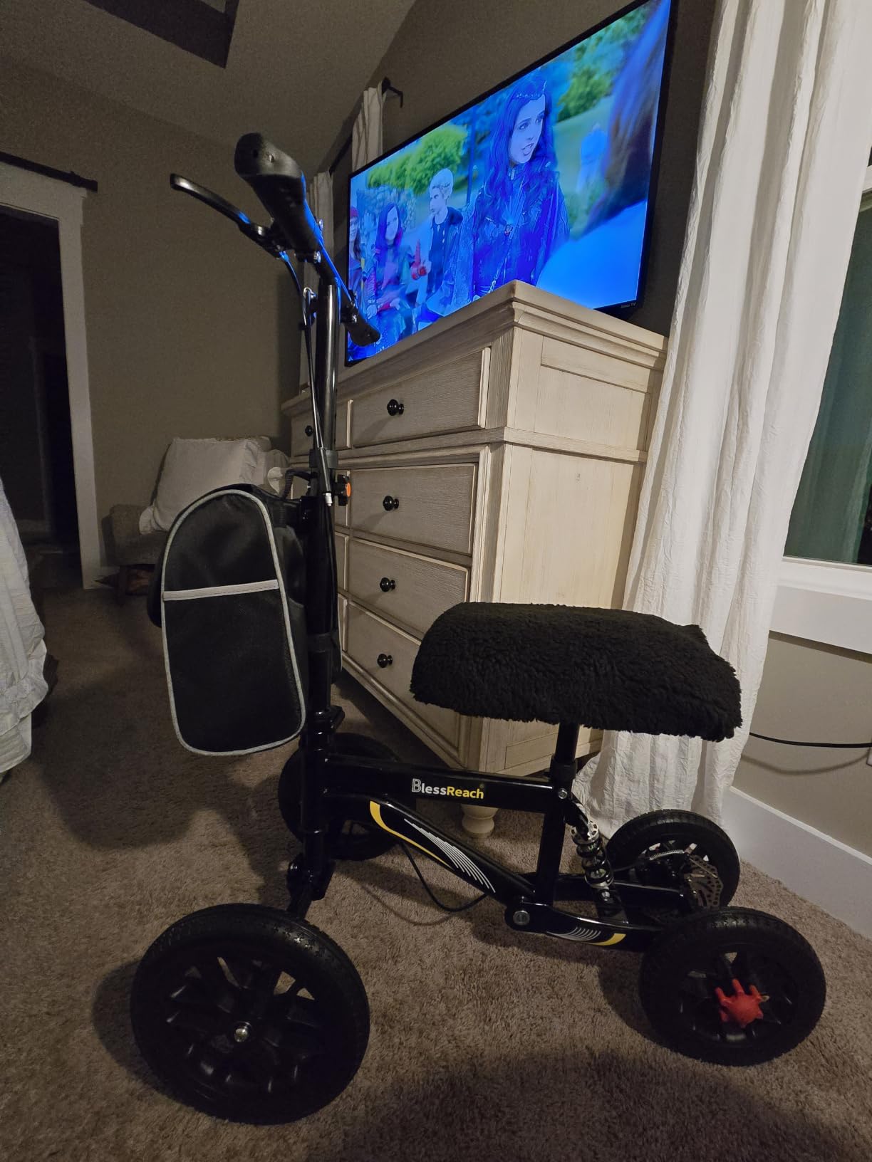 BlessReach All Terrain Knee Walker Scooter for Adults for Foot Injuries | 300lbs Foldable Leg Knee Scooter, 11