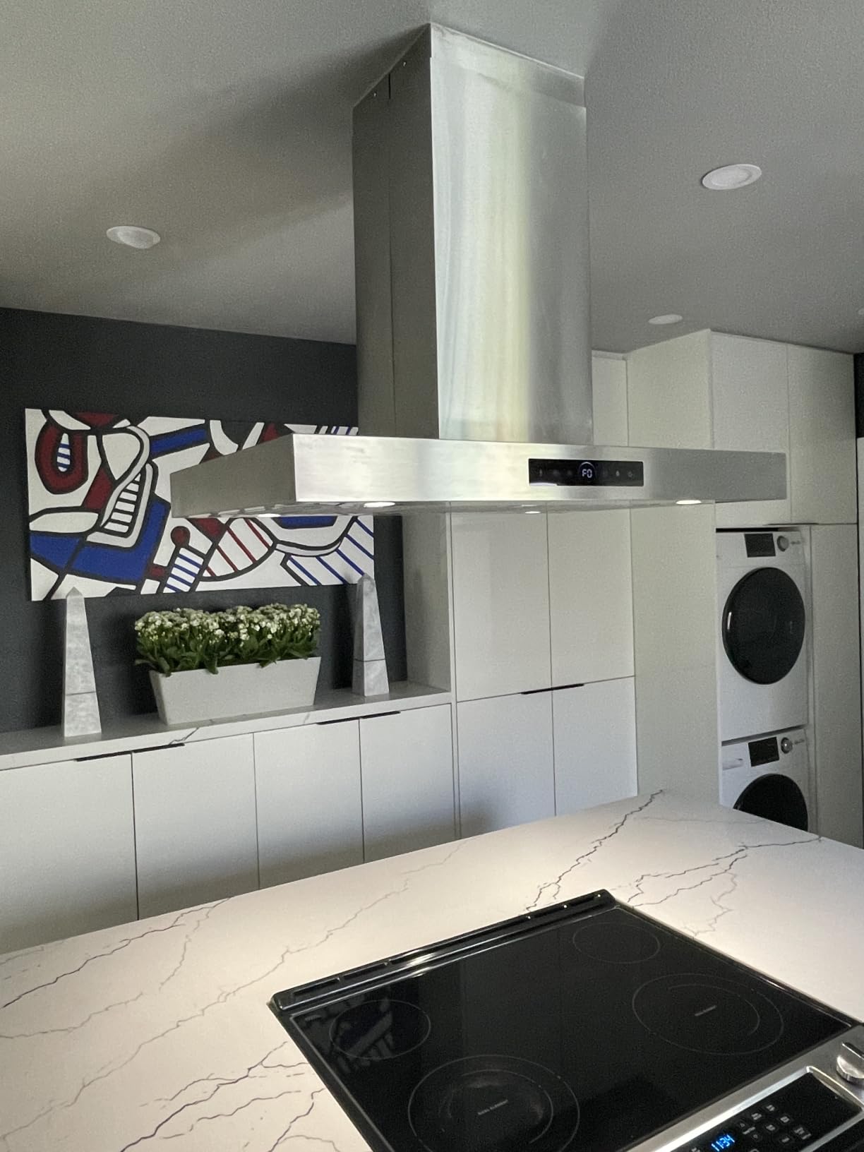 36 inch Range Hood Wall Mount, 1200 CFM Stainless Steel Stove Vent Hoods | 4-Speed Gesture Sensing & Touch Control, Ducted, 2 LED Lights, Time Setting, Dishwasher-Safe Baffle Filters customer photo 2