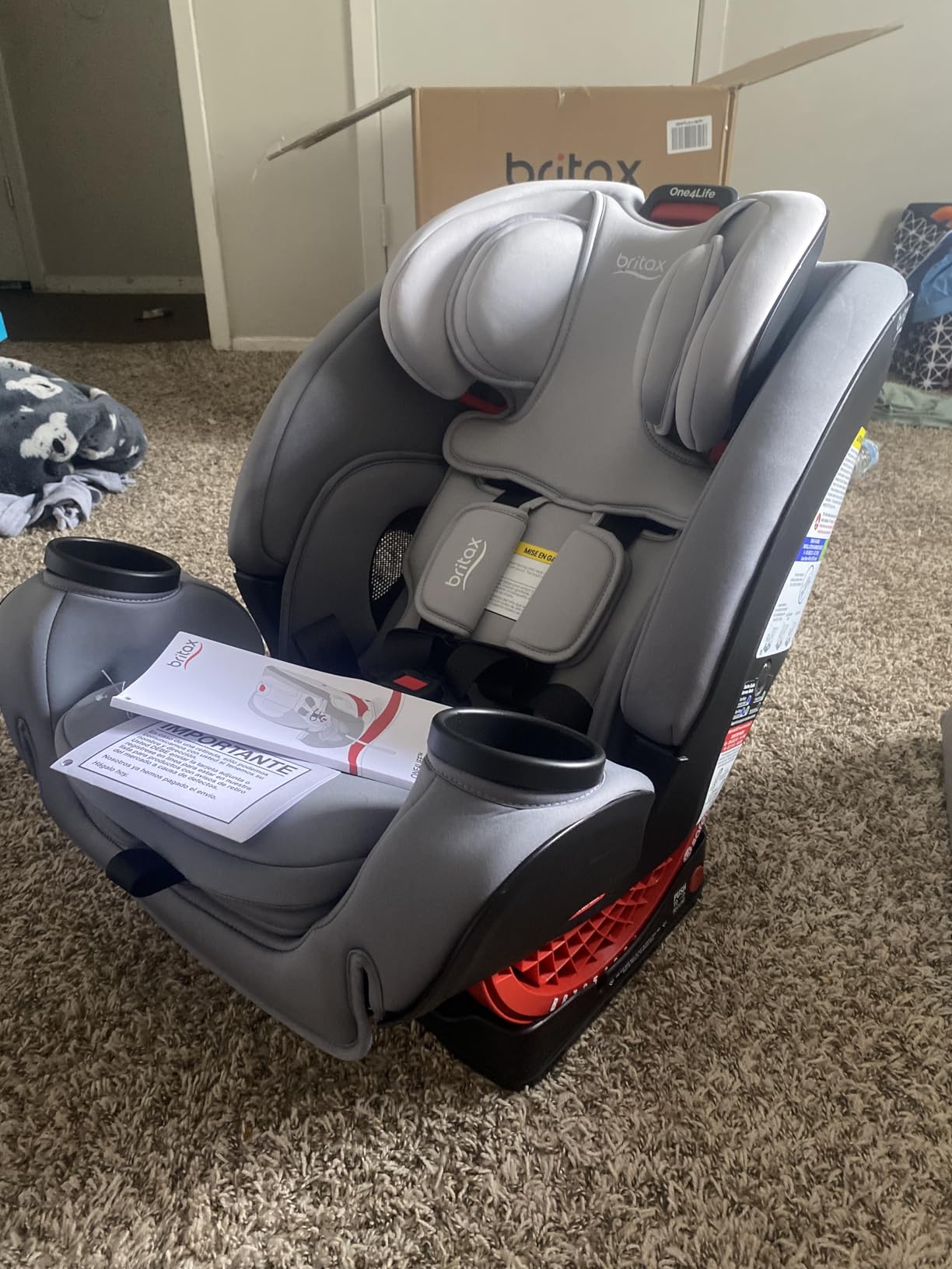 Britax One4Life All in One Car Seat, Up to 10 Years of Use - Mineral Gray | Rear & Forward Facing and Booster Mode; Extended Rear-Facing; Easy Installation With ClickTight, Breathable SafeWash Fabrics customer photo 2