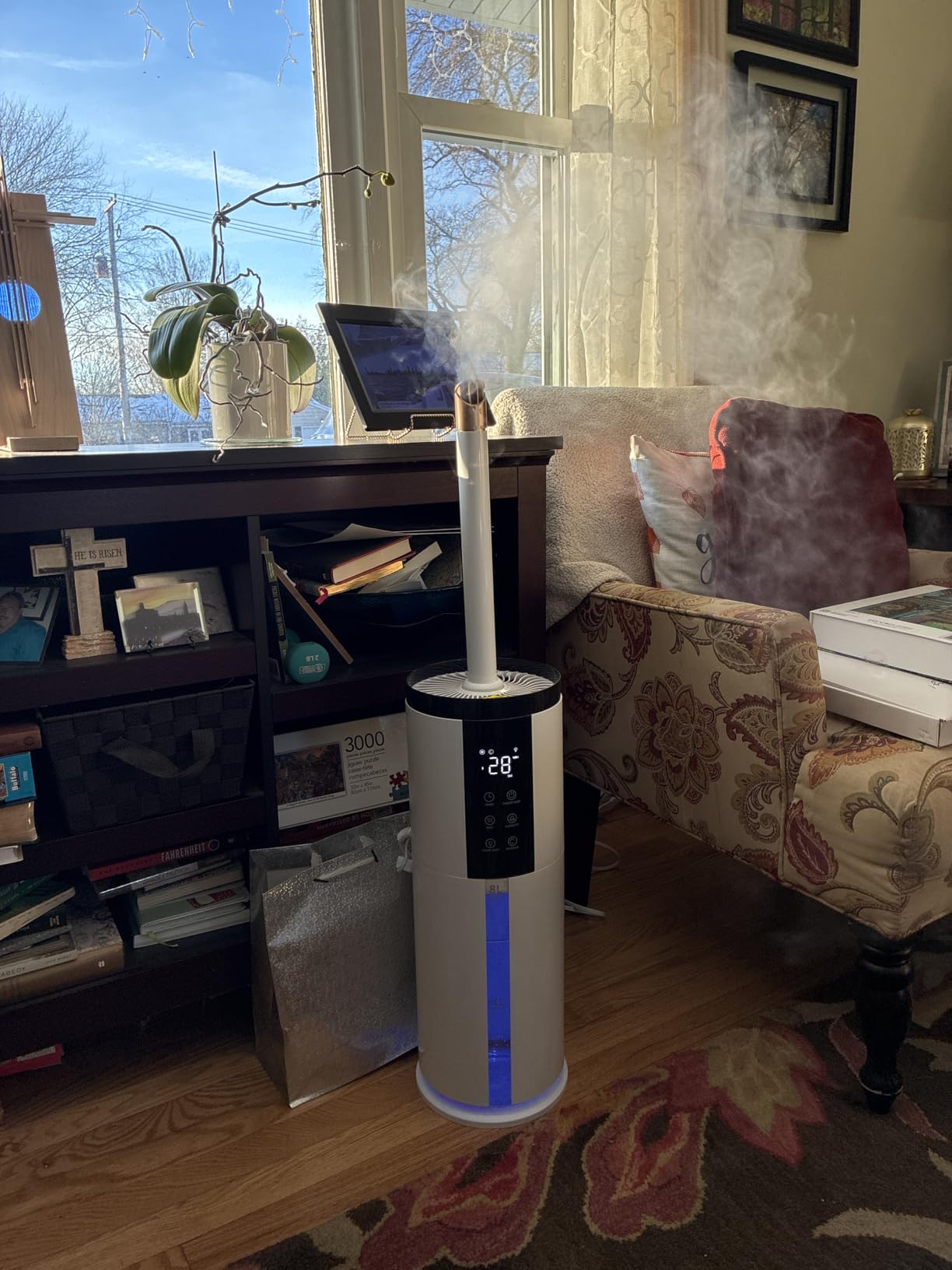 Humidifier for Large Room-6.3Gal Cool Mist, Top Fill, 3000ft2, Beige | Commercial Humidifier with 4X Atomizers, 1500mL/h Mist Output with Auto Mode, 40H Runtime, Quiet Humidifiers for Bedroom & Plant customer photo 1