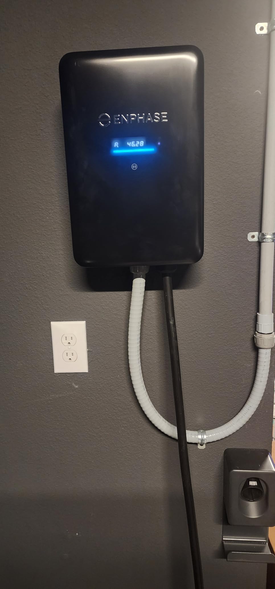 Enphase IQ EV Charger 2 | 48A Smart Level 2 Charger (up to 11.5 kW, 240 V) | Wi-Fi + Bluetooth | Hardwired | UL Certified | 25 ft Cable | J1772 | Indoor/Outdoor customer photo 1