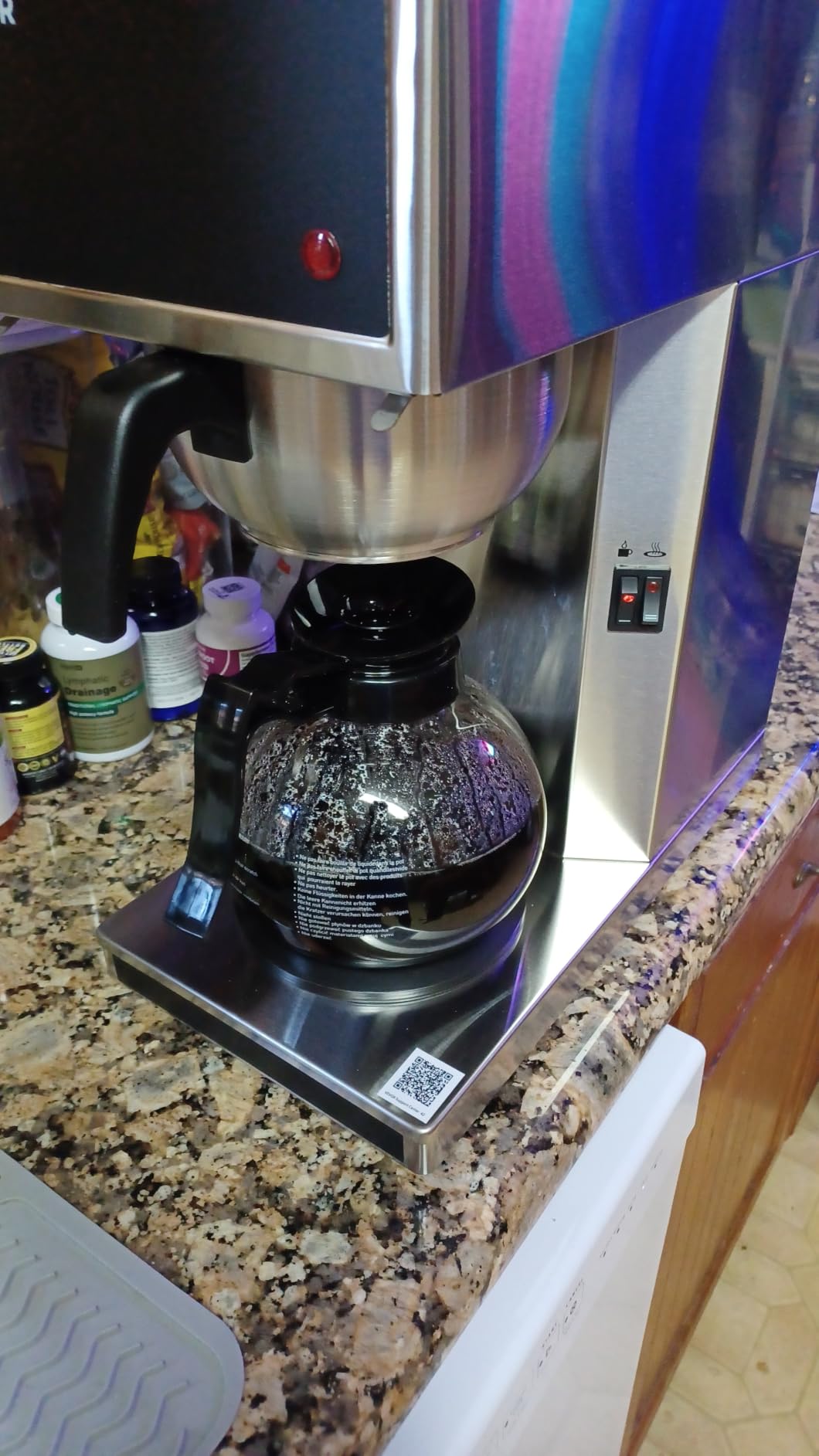 VEVOR Commercial Drip Coffee Maker, 12 Cups Coffee-Maker Machine with 2 Glass Carafes and 2 Decanter Warmer Plates, Stainless Steel Drip Style Coffee Brewer, for Restaurant, Office, Coffee Shop & Home customer photo 2