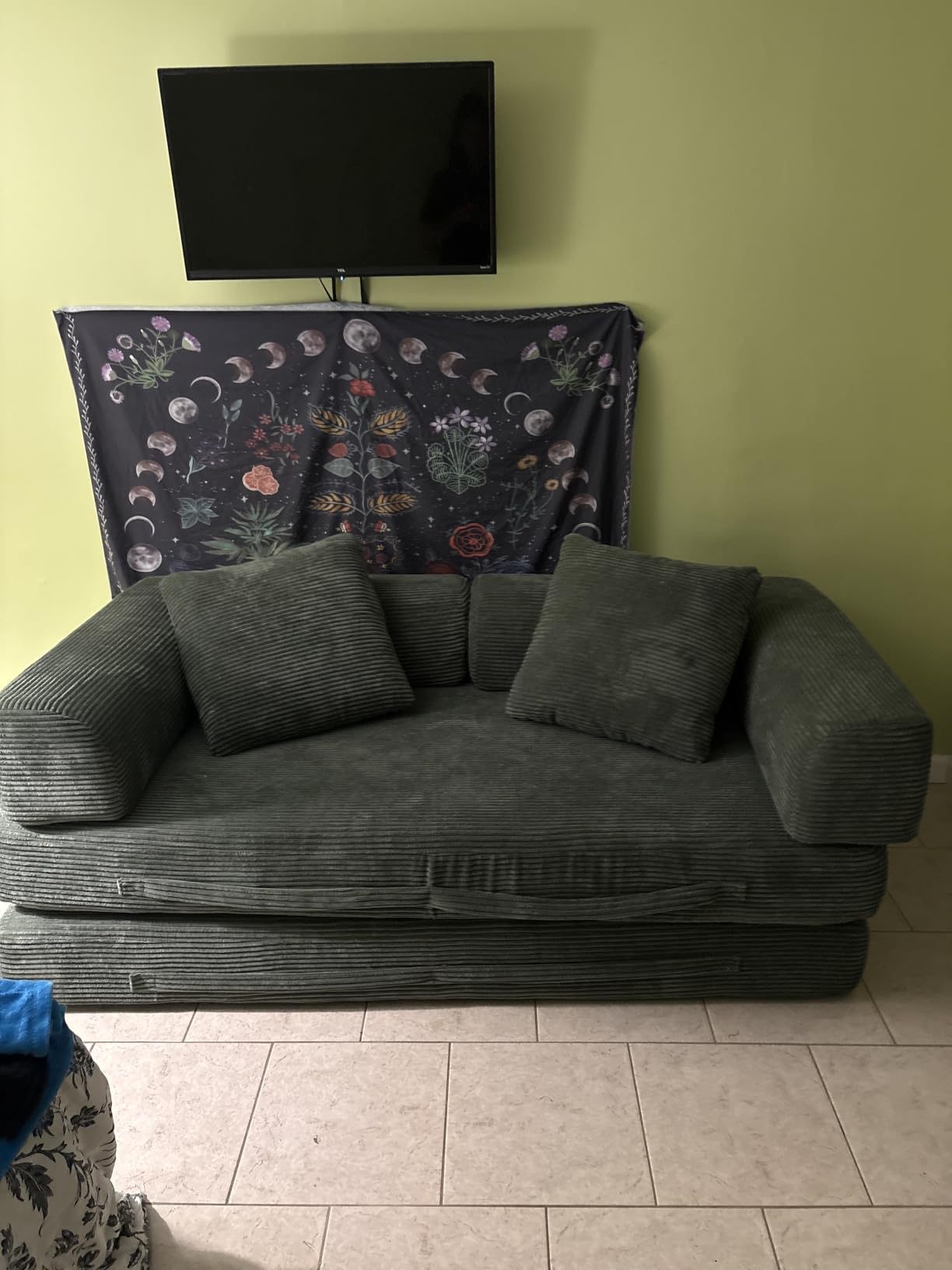 Cloud Boneless Couch Futon Sofa Bed, 5-in-1 Convertible Sofa Bed Pull Out Couch Sleeper Sofa Compressed Loveseat, 70