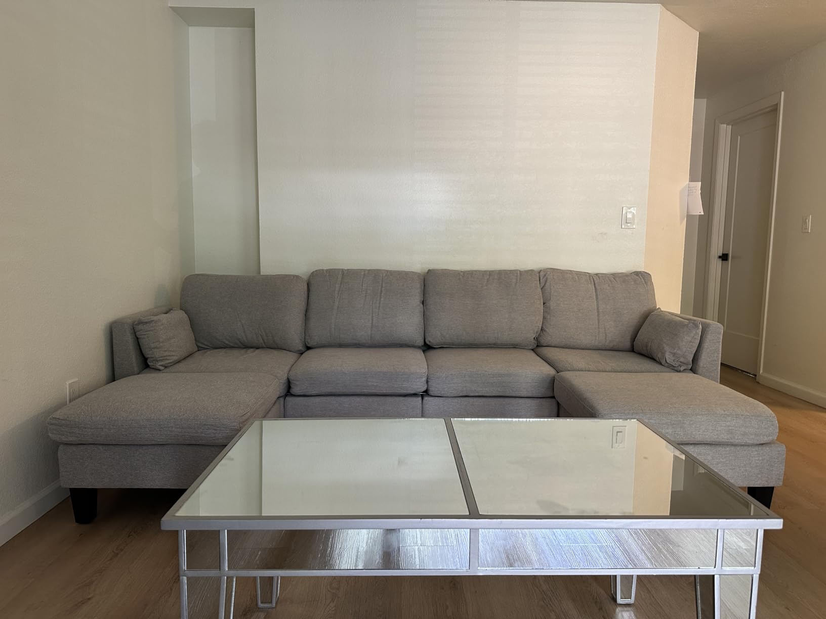 Modular Sectional Sofa 6 Seaters Modular Sleeper Sofa Couch | Comfy Sectionals Couches Bed, Convertible Sofas with Ottomans, Sectional Couches for Living Room, Dark Gray customer photo 2