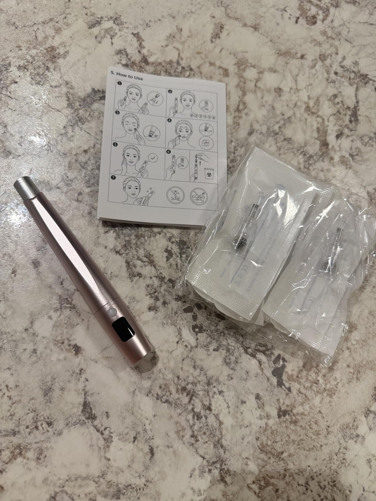 Microneedle Derma Roller for Skin - 0.25mm Microneedling Pen for Women Men Home Use customer photo 2