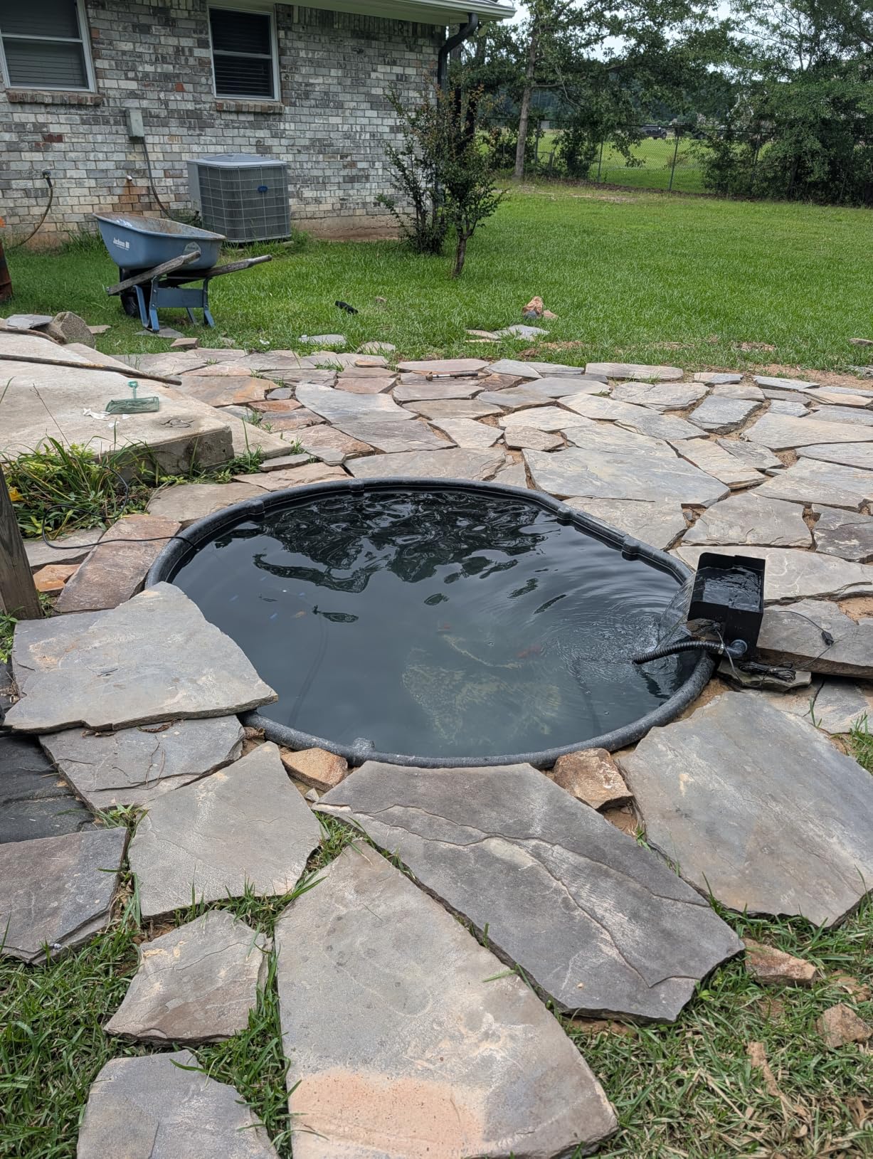 All-in-1 Pond Waterfall Kit | 550GPH Pond Filter Pump | 8-inch Stainless Steel Waterfall Spillway | Remote Control LED Lights | 4-Stage Filtration Outdoor Waterfall for Water Feature, Garden, Pool customer photo 1