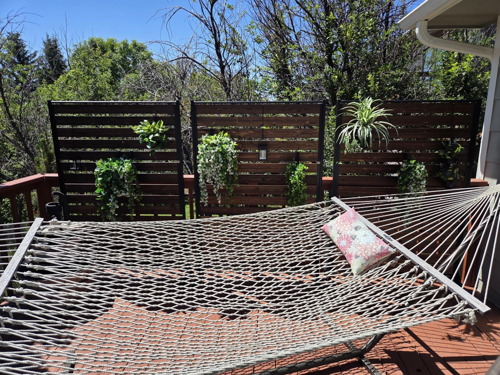 6FT Wooden Privacy Screen, Upgrade Outdoor Specialty Anti-Corrosion Wood | Heavy Duty, Thickened and Widened Panel Outdoor Privacy Screen for Balcony, Patio, Courtyard, Trash Can, Air Conditioner customer photo 1